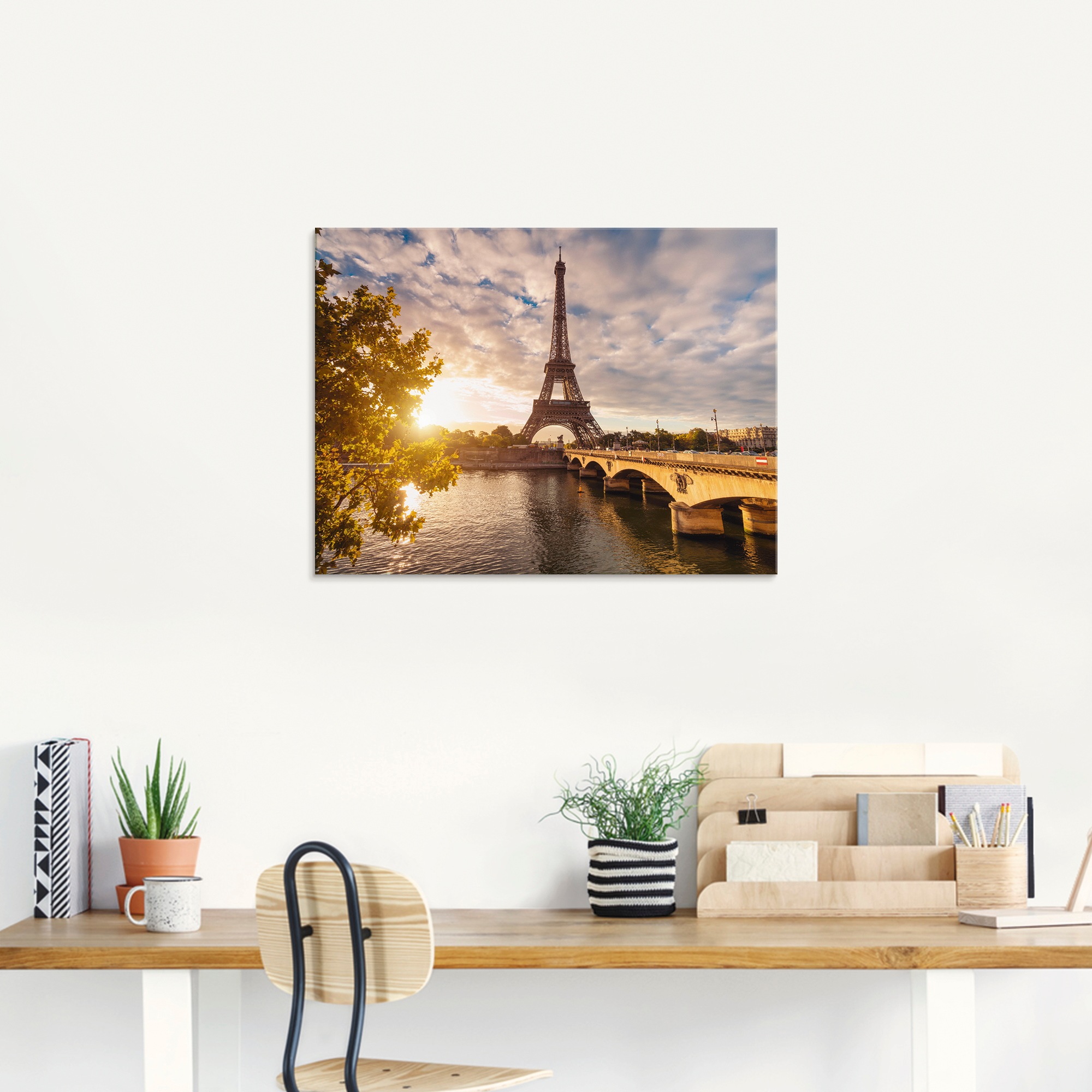 Artland Glasbild »Paris Eiffelturm II«, Gebäude, (1 St.), in verschiedenen Grössen