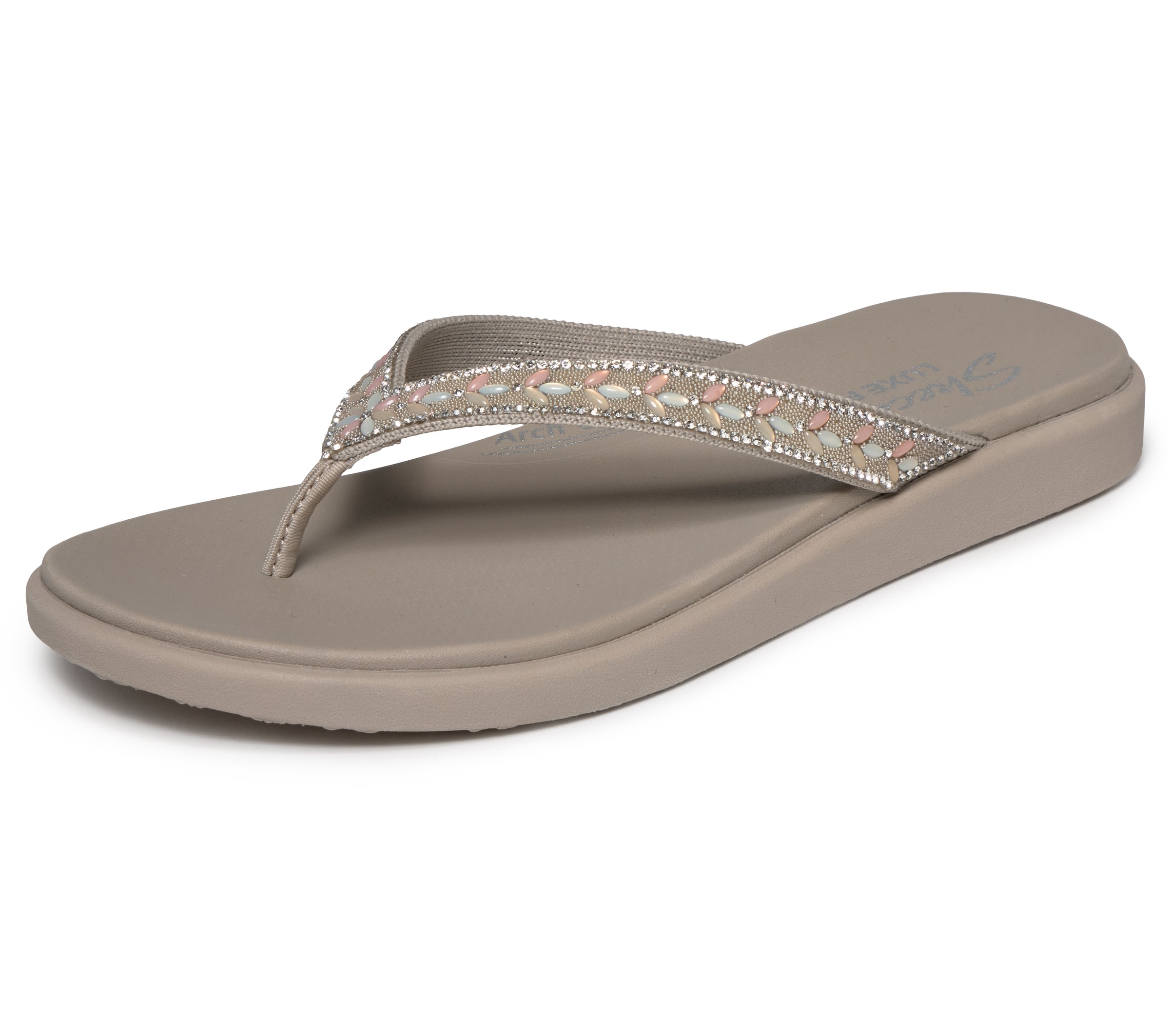 Image of Skechers Zehentrenner "MEDITATION LUXE-" Strandschuh, Sommerschuh, Badeschuh mit Glitzersteinchen