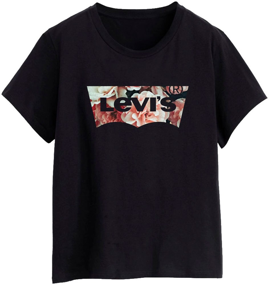 Levi's® Plus T-Shirt »PL PERFECT TEE« Florales Batwing-Logo