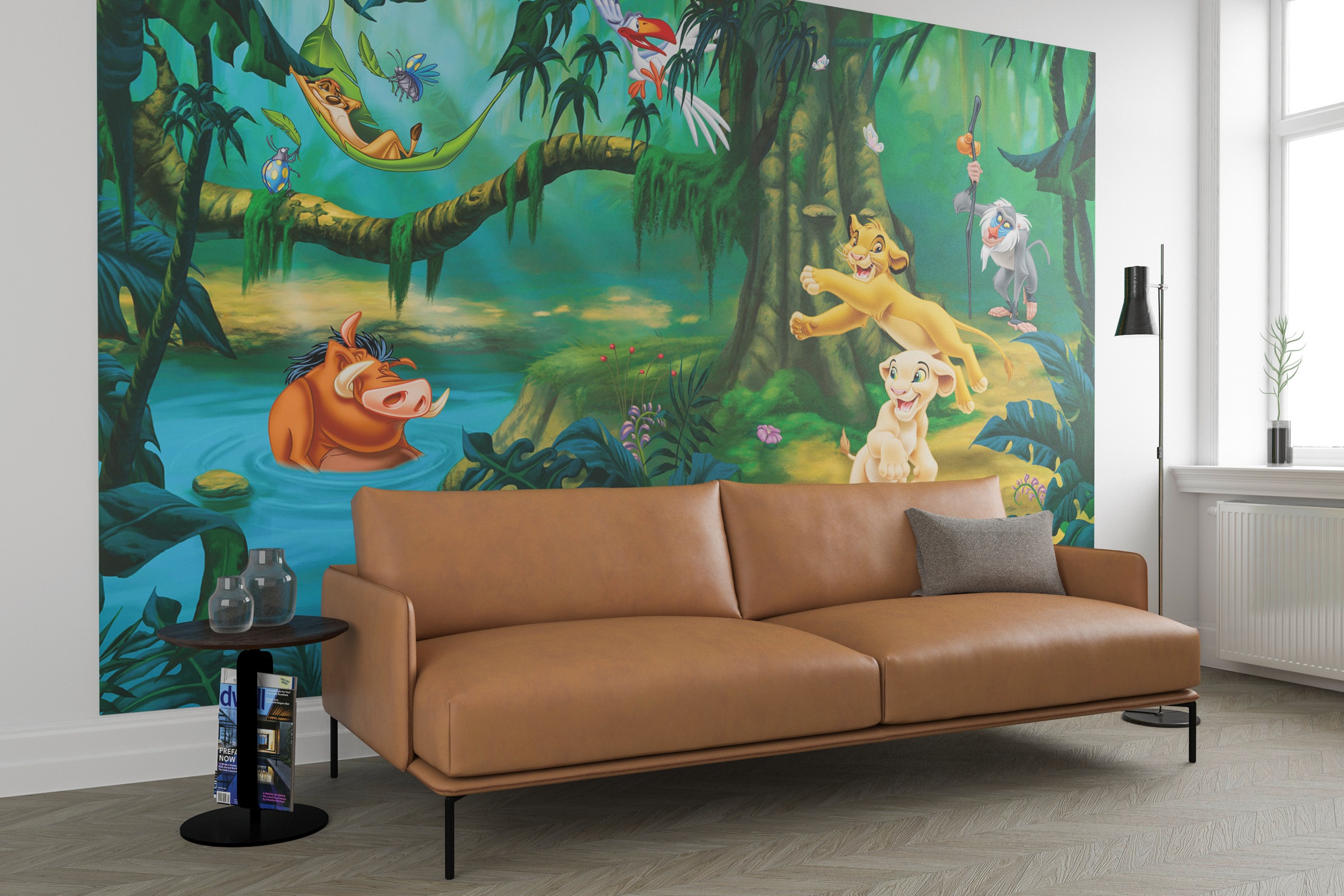 Image of Komar Fototapete "Vlies Fototapete - Simba and Friends - Grösse 368 x 248 cm" Motiv bedruckt glatt