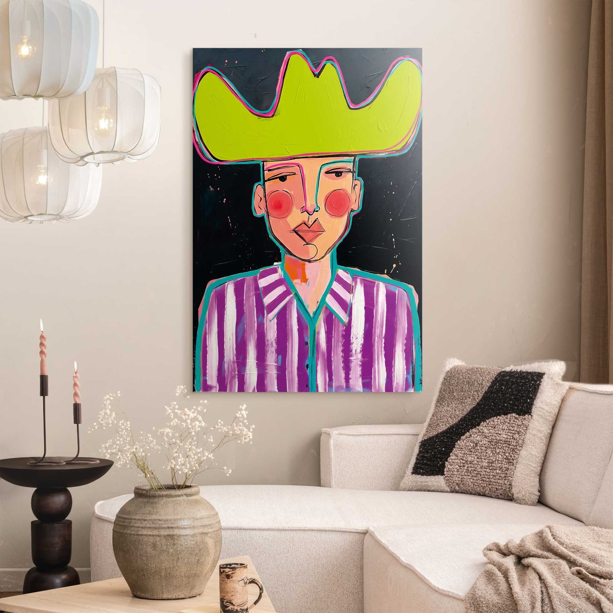 Image of Reinders Deco-Panel "Farbe und Charakter" Menschen 1 Stk. tlg. Wohnzimmer - Grün - MDF - Menschen - 60x90 cm