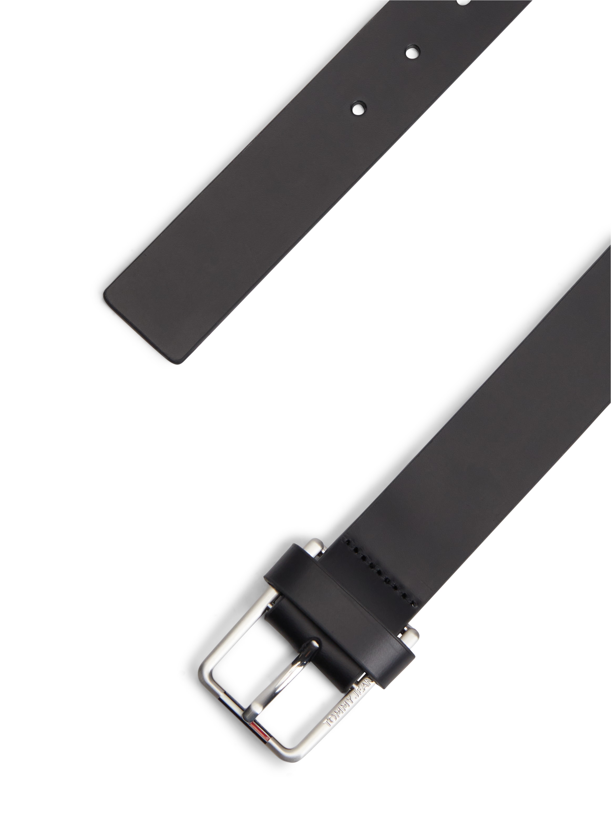 Tommy Jeans Ceinture en cuir »TJM AUSTIN 3.5« taille réglable avec détails d’étiquette sur la boucle