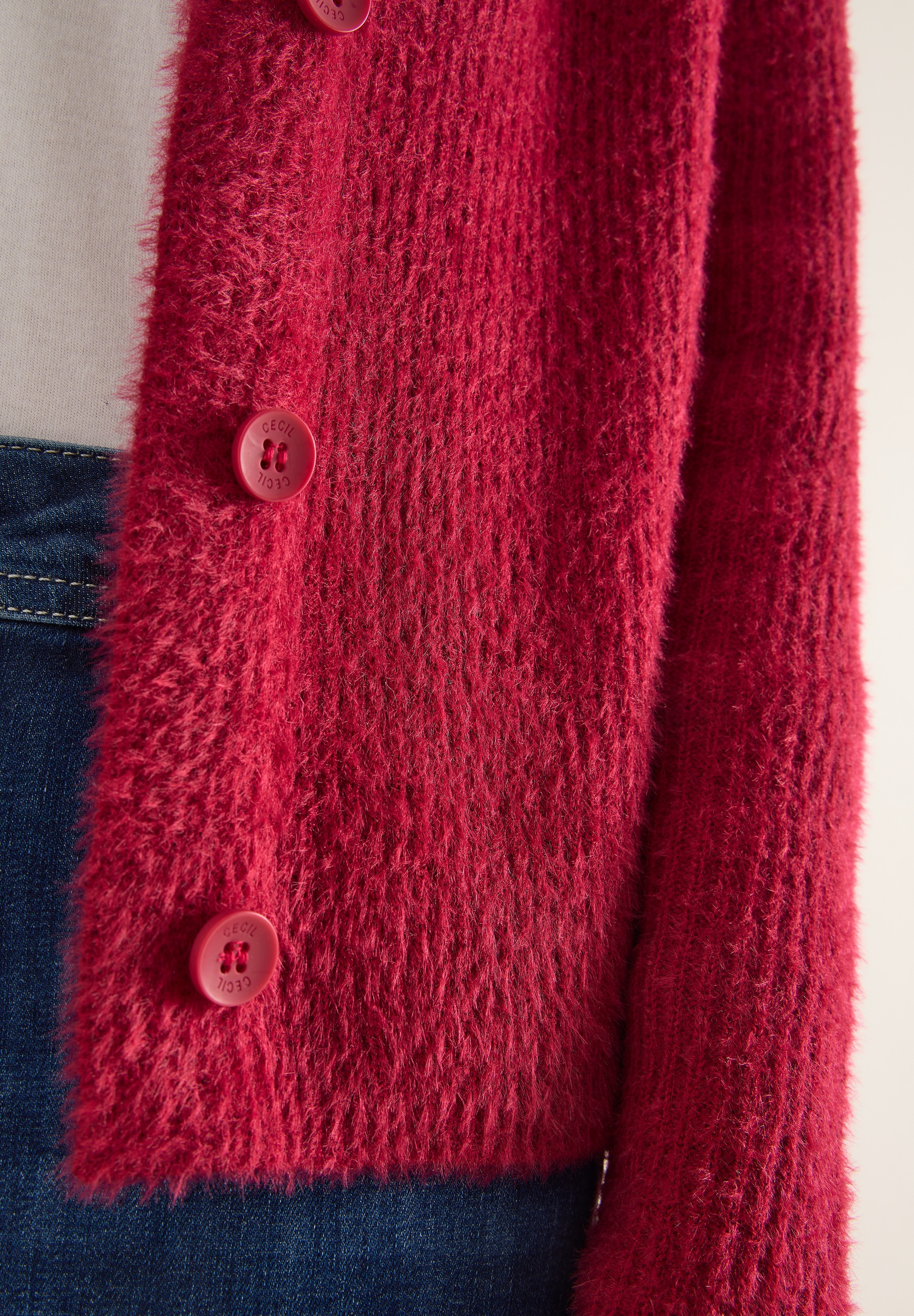 Cecil Veste en tricot mit Rippstruktur