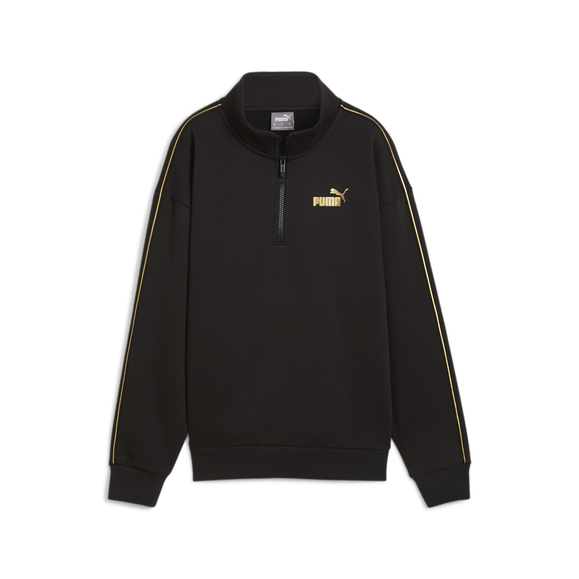 PUMA Langarmshirt »ESS TAPE MINIMAL GOLD HALF-ZIP MOCK NECK FL«