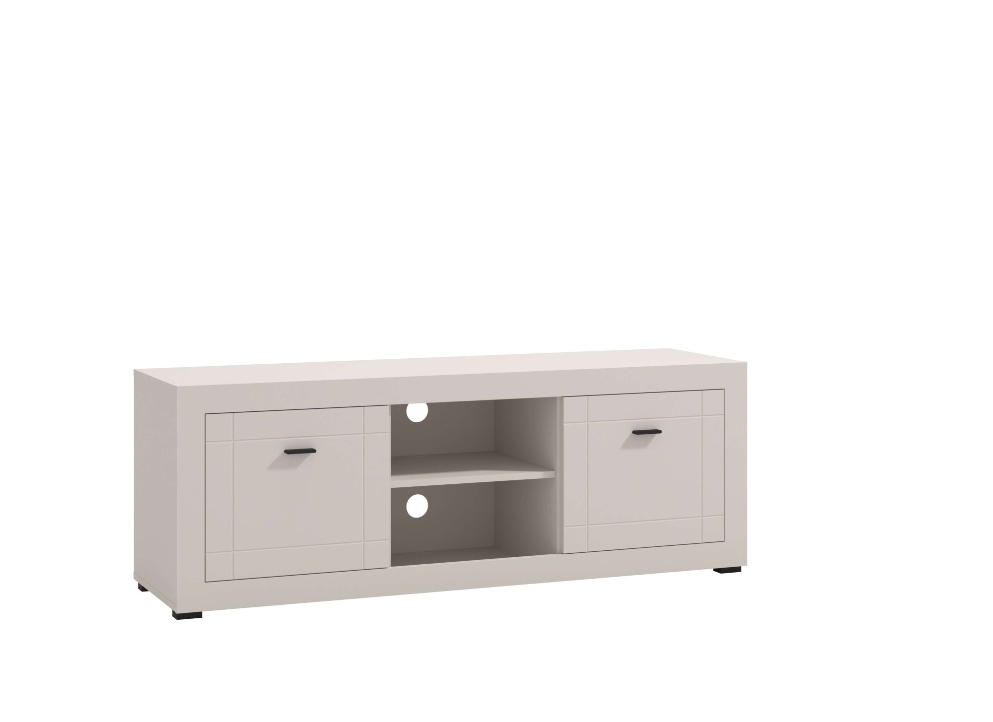 Home affaire Lowboard »Warwick TV-Board, TV-Kommode, TV-Schrank, TV-Unterschrank, TV-Möbel« Elegantes Lowboard in Kaschmir mit viel Stauraum, Heissfolienprägung