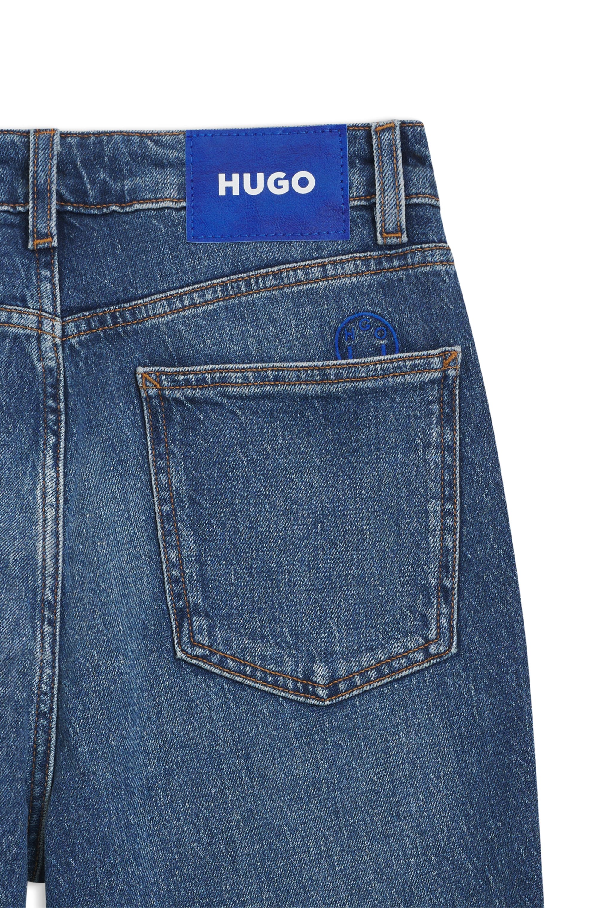HUGO Blue Jeans mom »Noe« Straight Fit Jeans mit hoher Leibhöhe