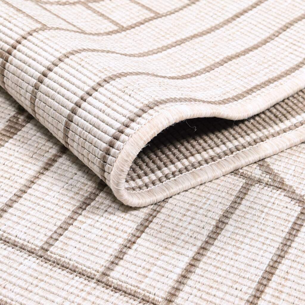 Carpet City Outdoorteppich »DUO RUG 5842« rund 5 mm Höhe Wendeteppich Wetterfest In- & Outdoor, Balkon, Terrasse, Wohnzimmer