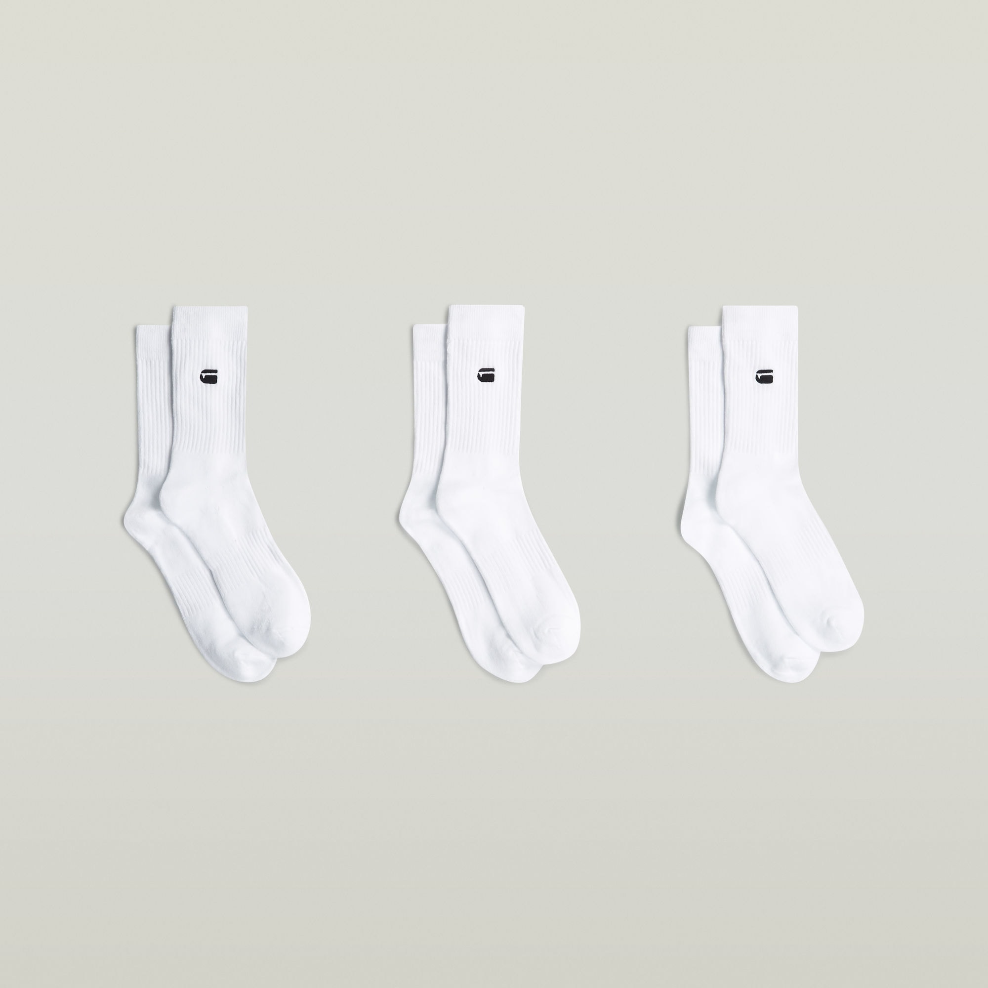 G-STAR Chaussettes »CLAY, 3 PACK SPORTS SOCKS« Packung, 3 Couple tlg. unifarben, mit Labelstickerei