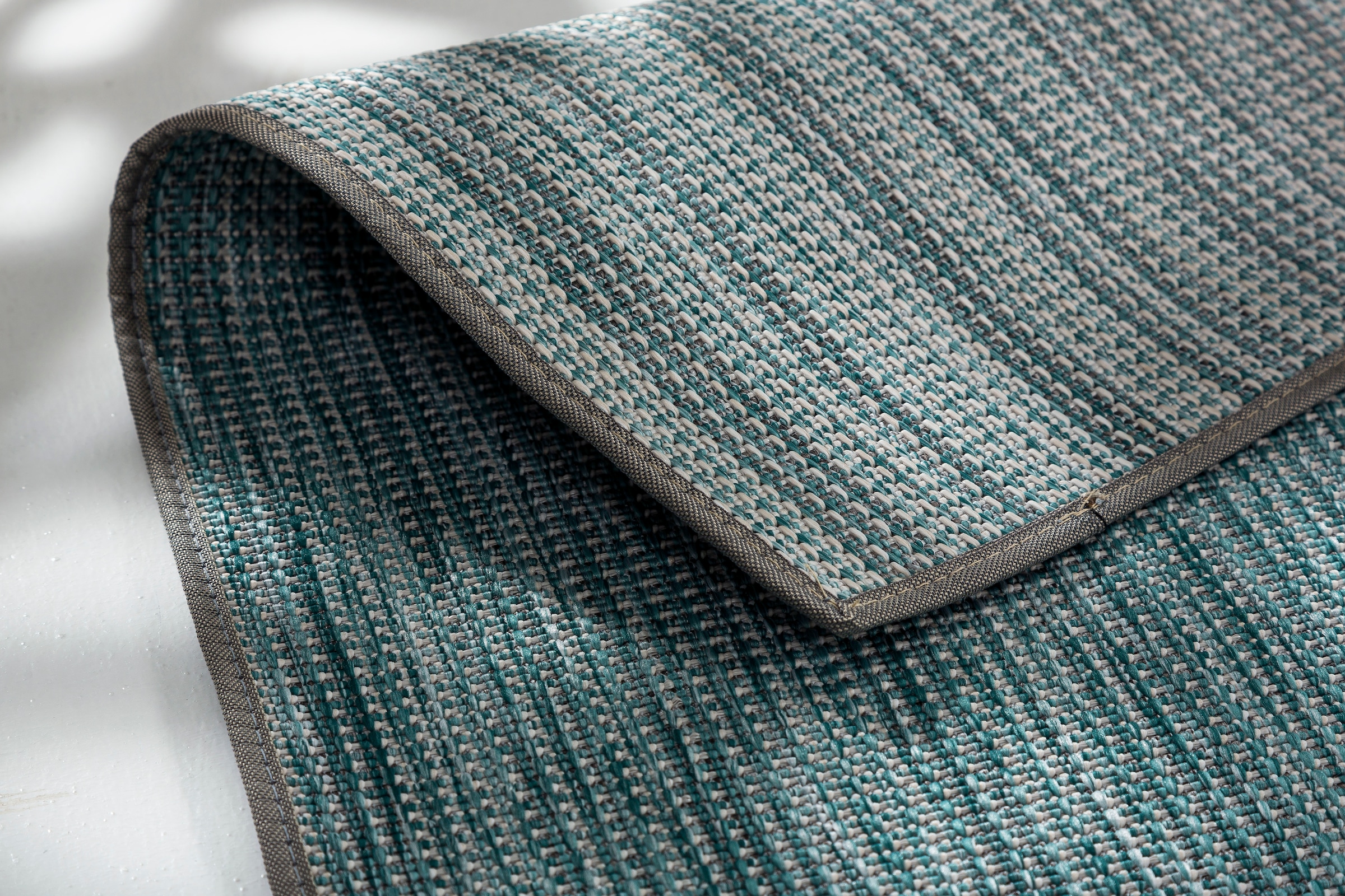 SCHÖNER WOHNEN-Kollektion »Parkland 6351 220« rechteckig 5 mm Höhe In- und Outdoor geeignet, eleganter Flachflorteppich