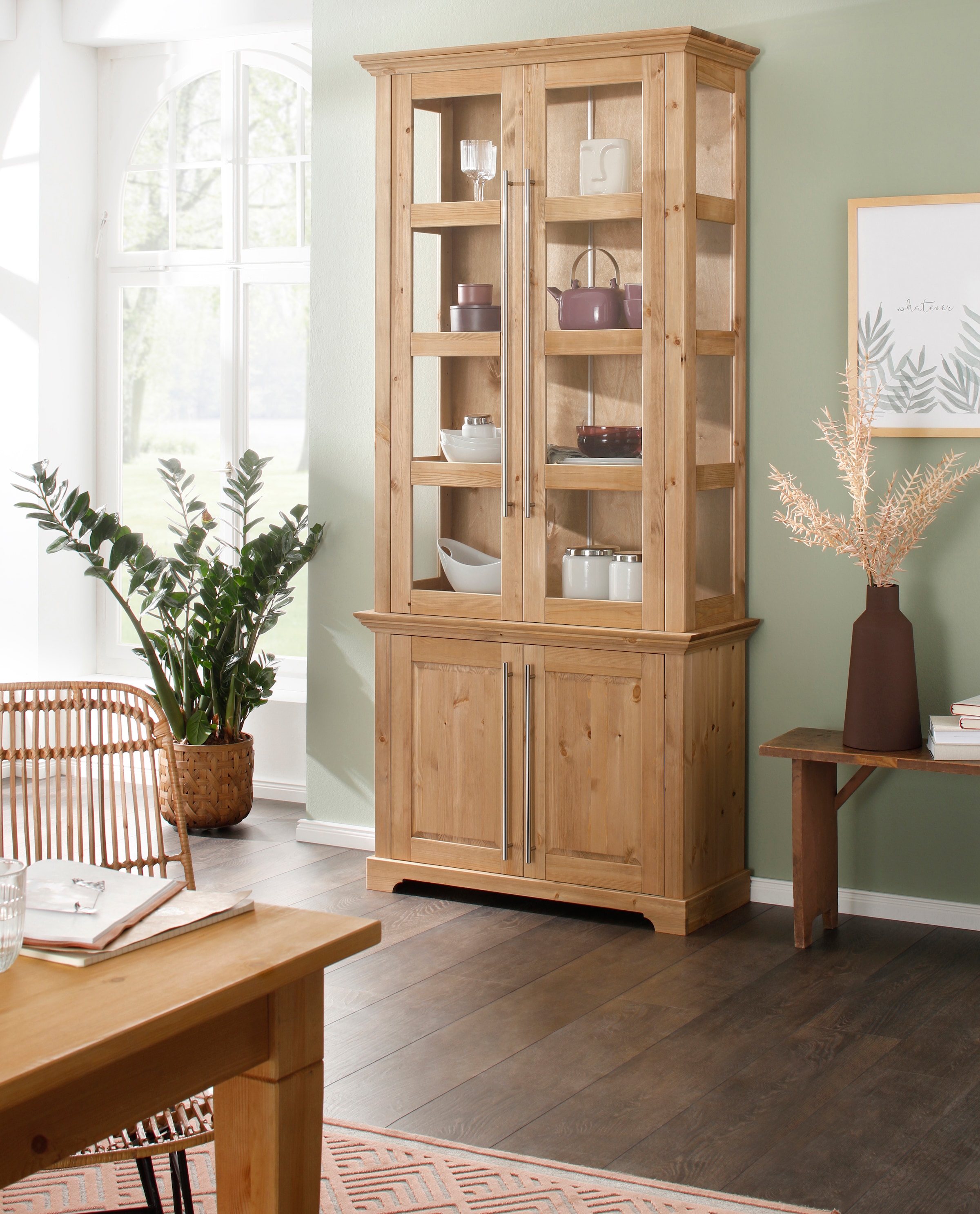 Home affaire Vitrines »Meliss« aus massiver Kiefer, FSC® zertifiziert, Breite 94 cm