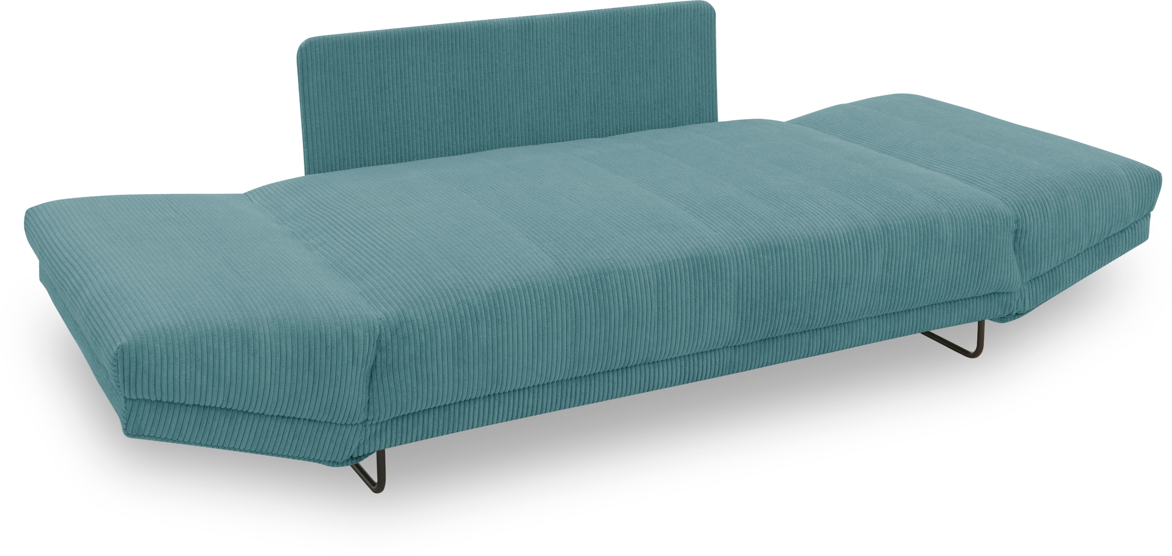 INOSIGN Schlafsofa »Jadelyn mit klappbaren Armlehnen, Bettsofa mit Federkern, Breite 250cm«, Federkern, Cord-Bezug, incl. 2 Armlehnkissen, Liegefläche 97x250 cm