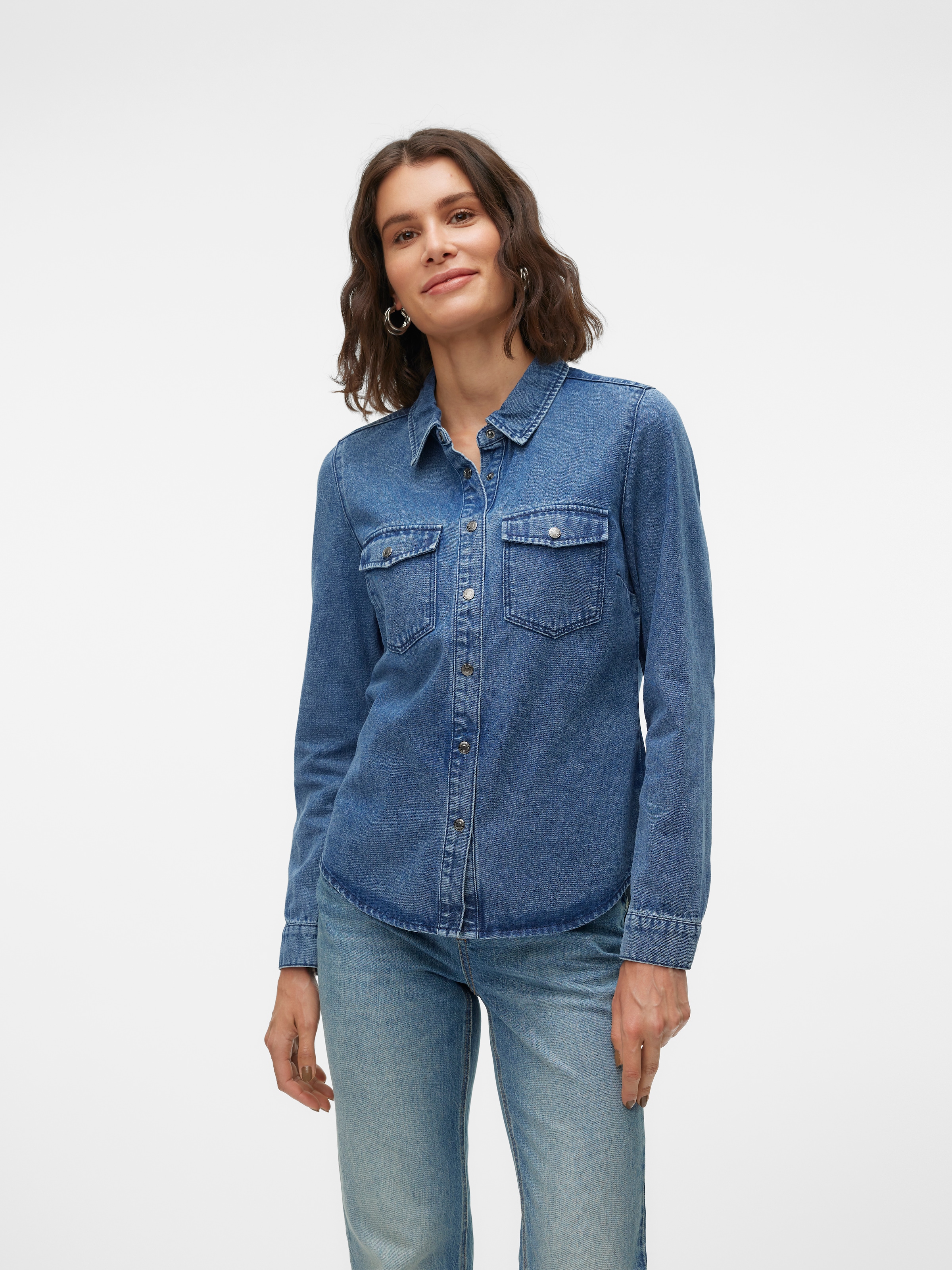 Vero Moda Jeansbluse »VMJENNIE LS DENIM SHIRT MIX NOOS«