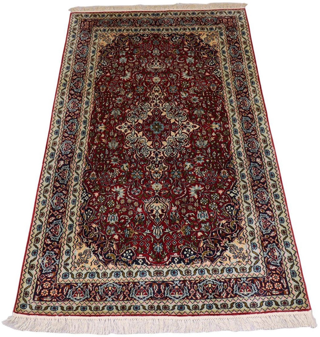 Image of morgenland Seidenteppich »Kaschmir Seide Medaillon Rosso scuro 150 x 90 cm«, rechteckig, 7 mm Höhe, Handgeknüpft bei Ackermann Versand Schweiz