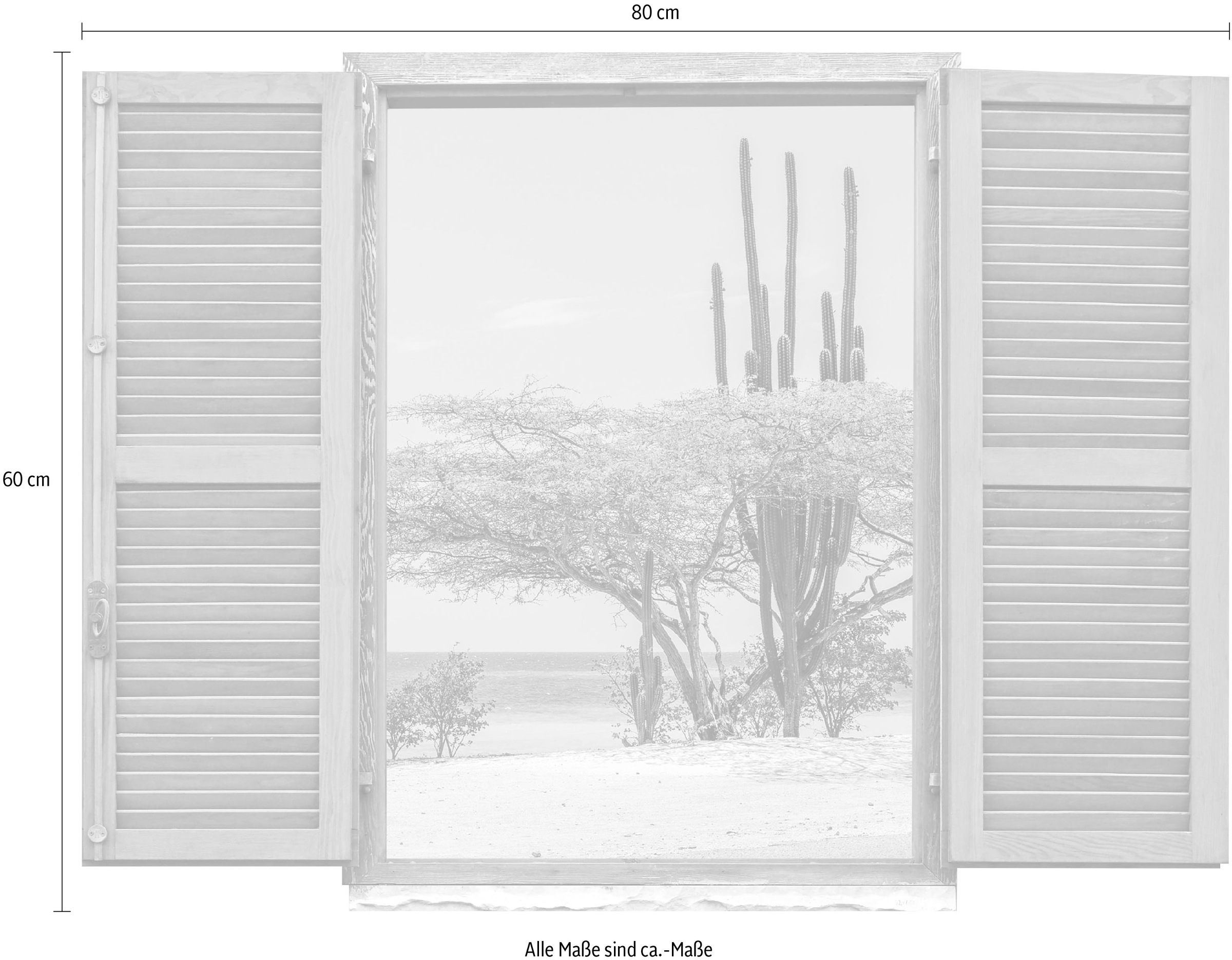 queence Wandtattoo »Wüsten und Strandlandsch« Wandsticker, Wandbild, selbstklebend, 3D, Fenster