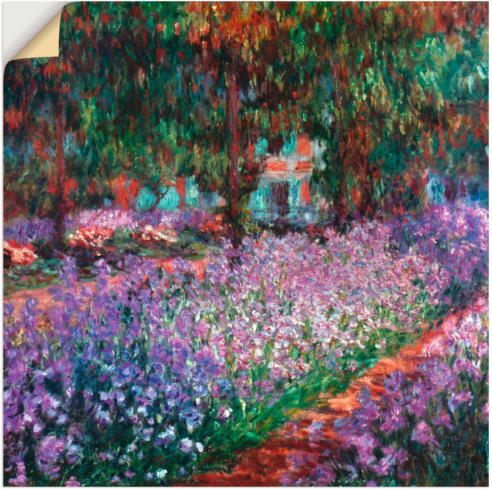 Image of Artland Wandbild »Der Garten des Künstlers bei Giverny«, Garten, (1 St.), in vielen Grössen & Produktarten - Alubild / Outdoorbild für den Aussenbereich, Leinwandbild, Poster, Wandaufkleber / Wandtattoo auch für Badezimmer geeignet bei Ackermann Versand S