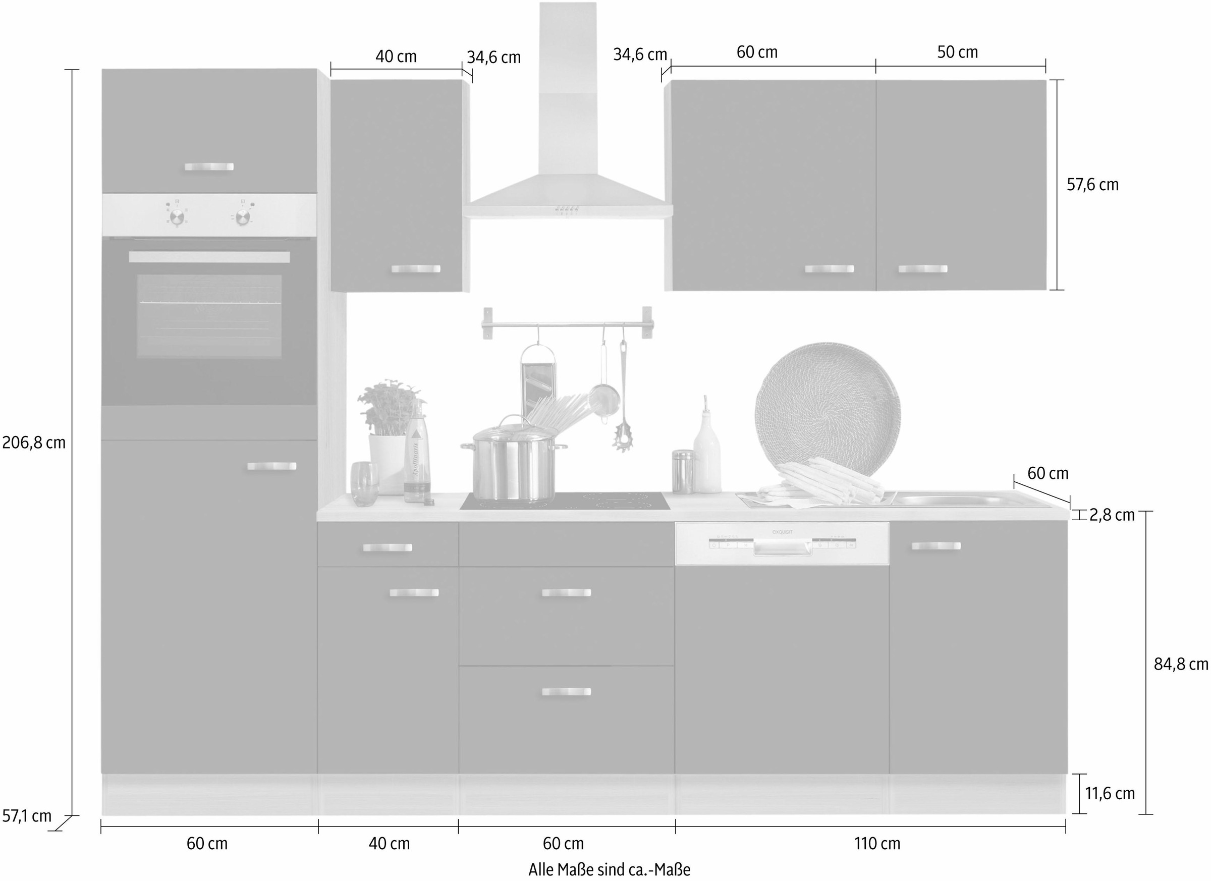 cm Küchenzeile E-Geräte, maintenant ohne Breite OPTIFIT »Faro«, 270