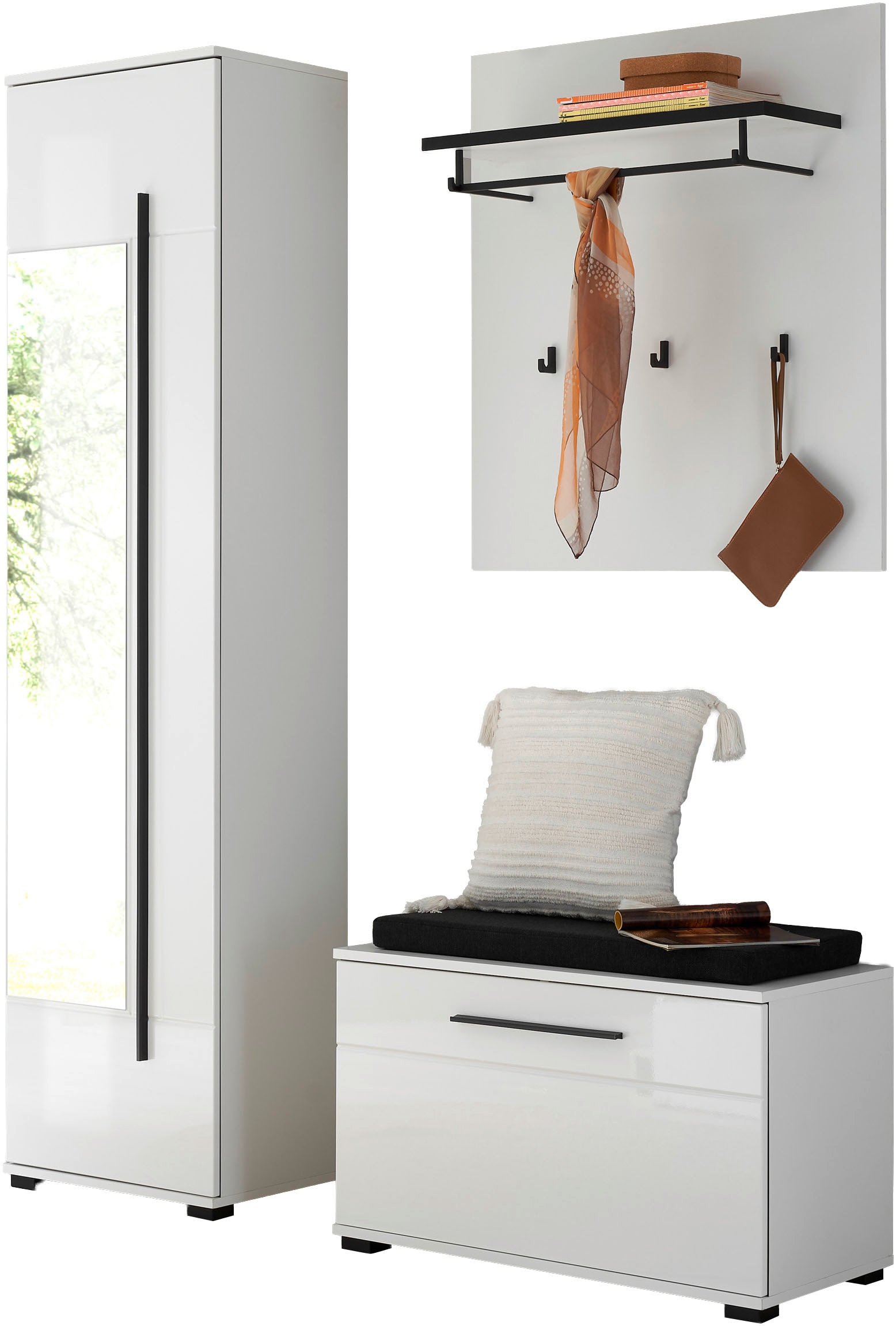 Home affaire Garderoben-Set »Cantara, moderne Garderobe, Komplettset mit viel Stauraum« Komplett-Set, 3 Stk. tlg.