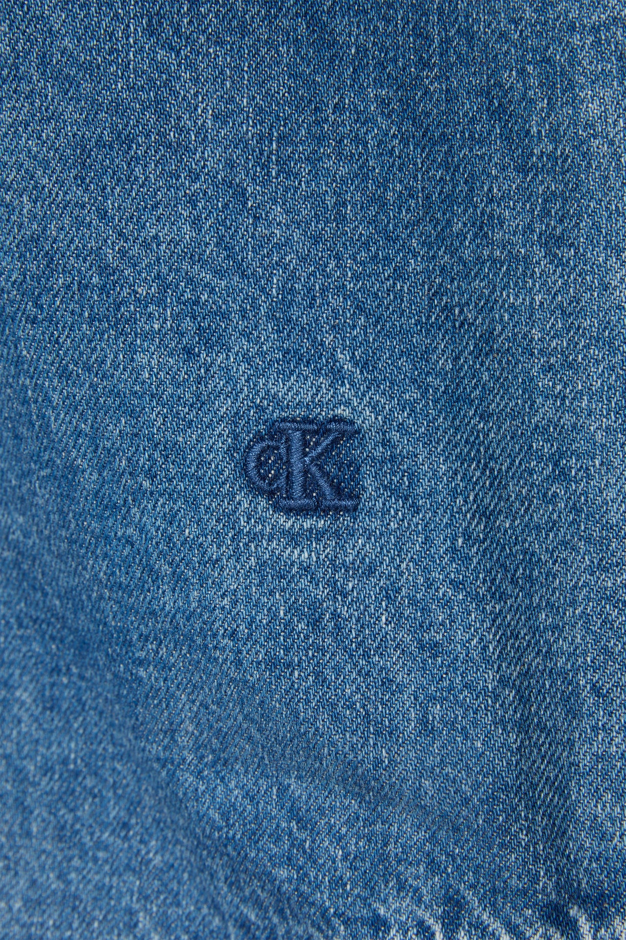 Calvin Klein Jeans Hemdbluse »RLXD LNN DNM SHRT DY«, Mit Rundhalsausschnitt