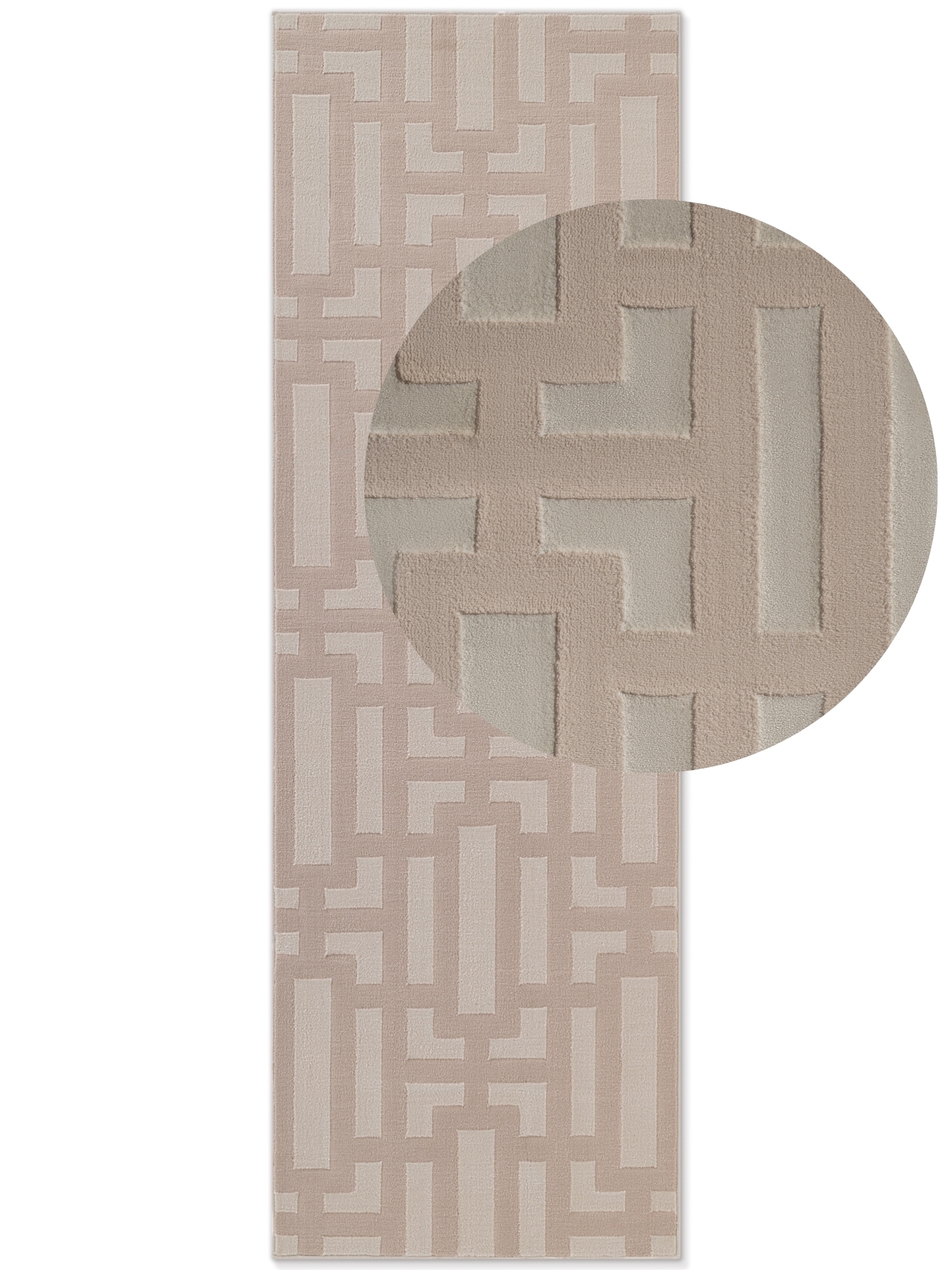 ELLE DECORATION Tapis design »Onyx« Rectangulaire 9 mm Höhe Wohnzimmer, Schlafzimmer, Läufer, Hoch-Tief Effekt, Flur, Glanz