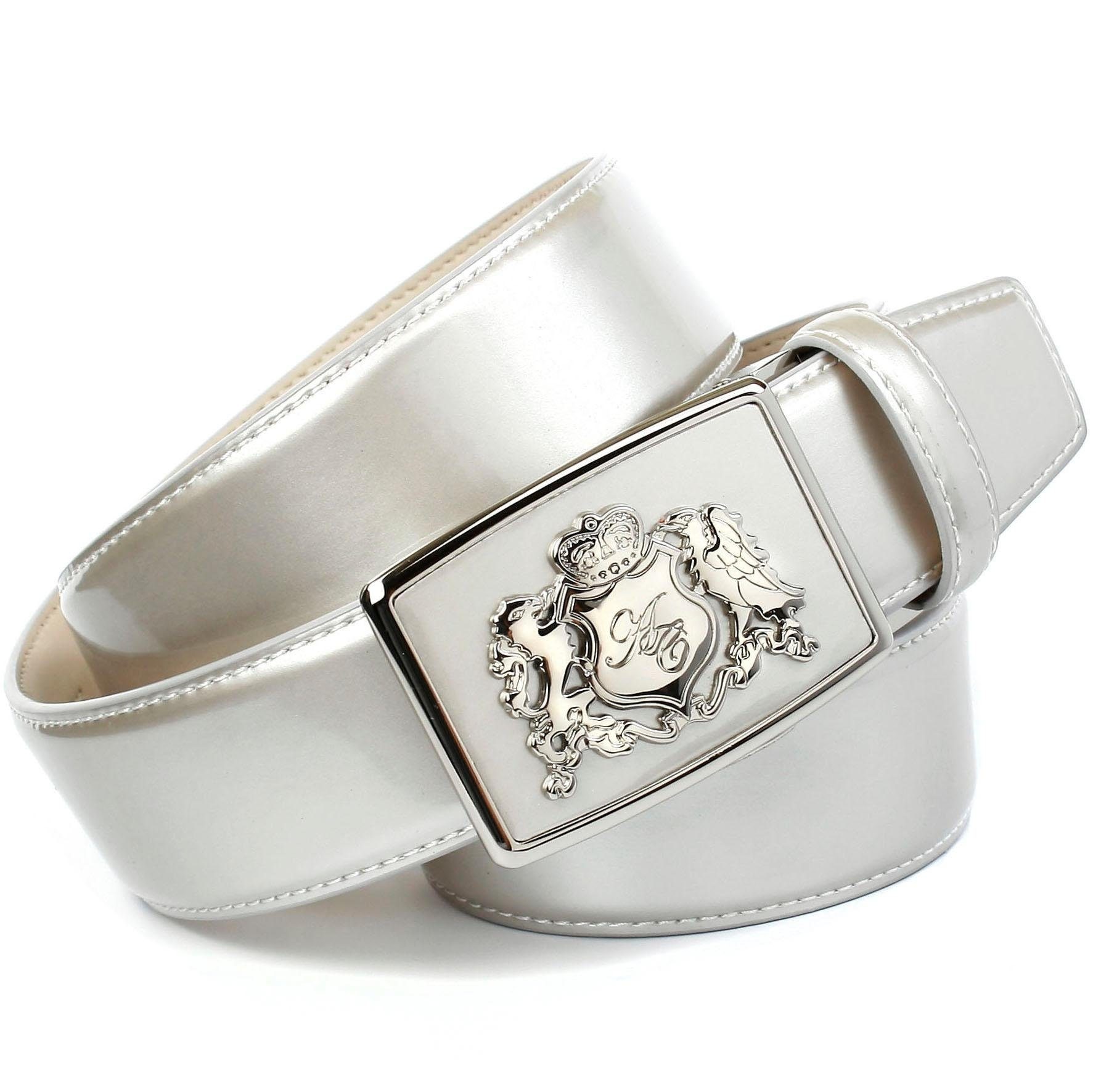 Image of Anthoni Crown Ledergürtel, in Perlmutt mit Anthoni Crown Wappen bei Ackermann Versand Schweiz