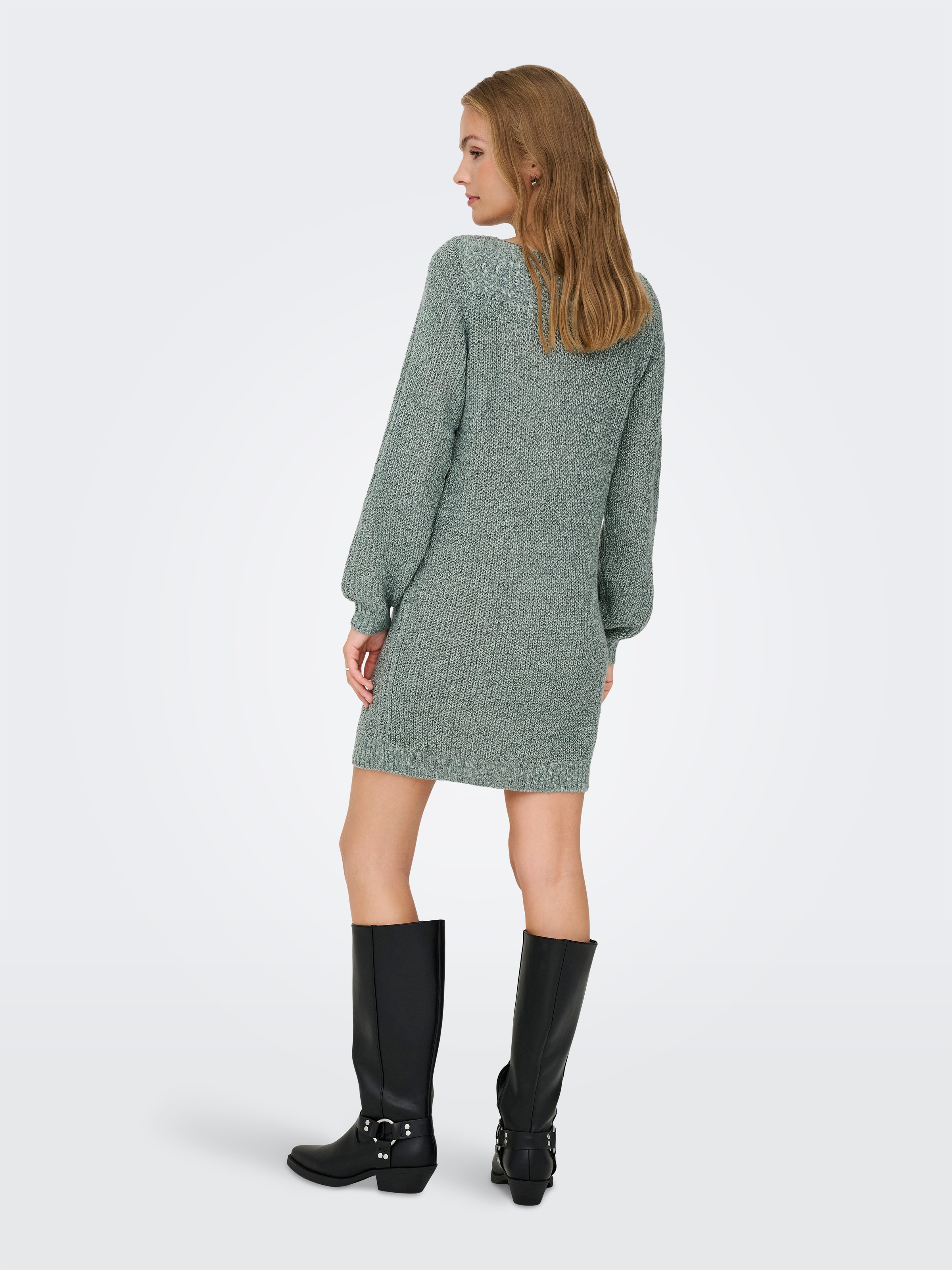 JDY Mini-robe »JDYWHITNEY MEGAN L/S BOAT DRESS KNT NOOS« Sommerkleid