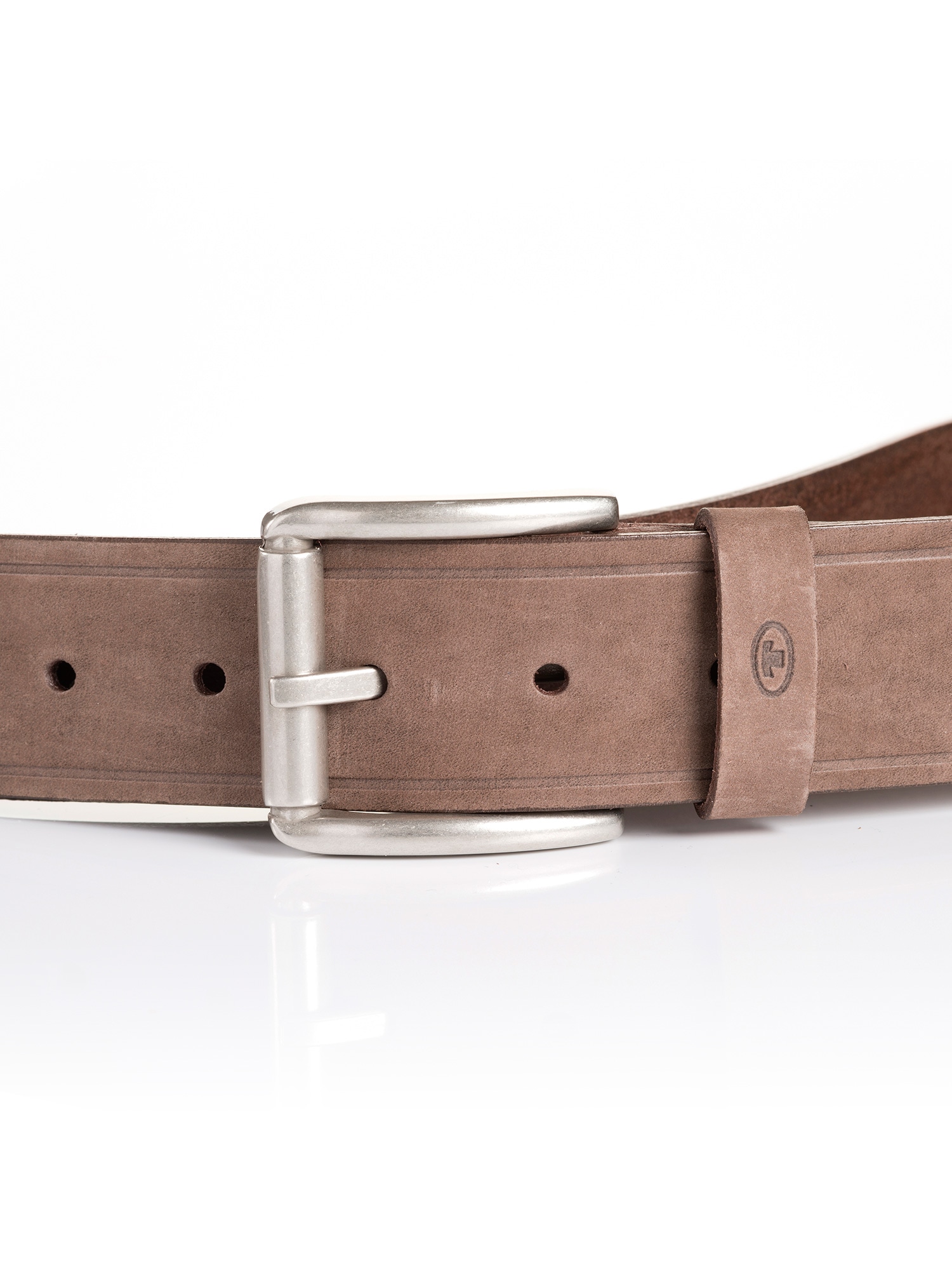 TOM TAILOR Ledergürtel »TTJAY«, mit silberfarbener Schliesse