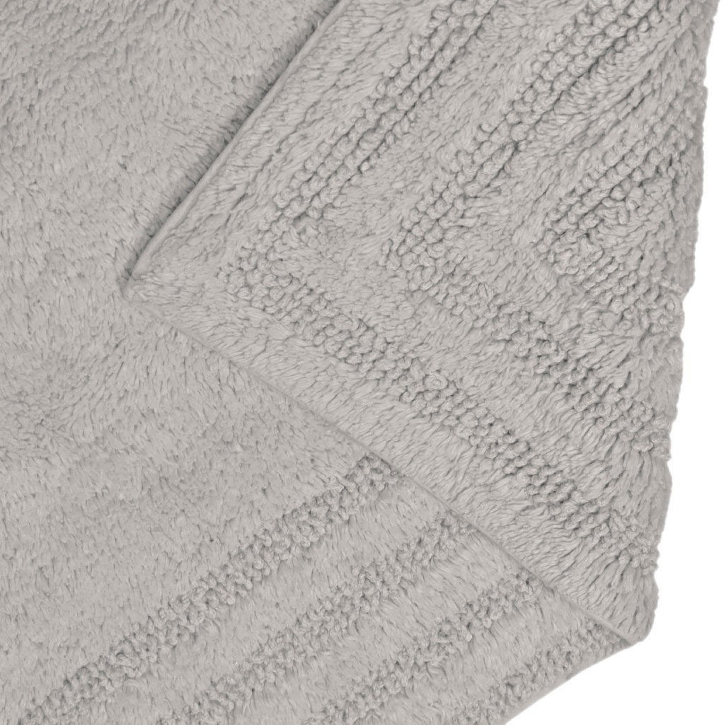 my home Badematte »Inga, Rahmen, Badvorleger, Badezimmer Teppich«, beidseitig nutzbar-fussbodenheizungsgeeignet-strapazierfähig, 100% Baumwolle, Hoch-Tief-Effekt, weich, trocknergeeignet