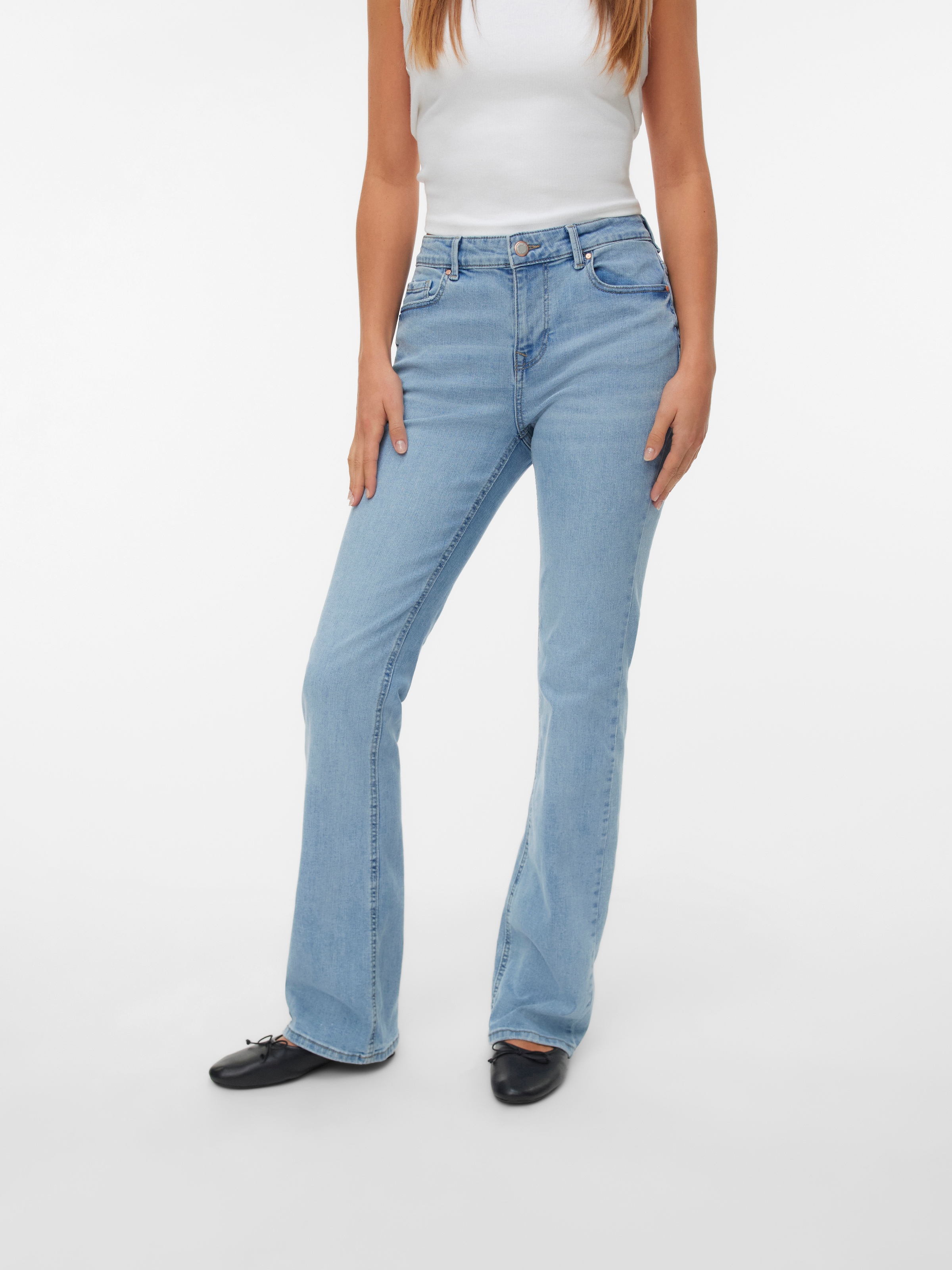 Image of Vero Moda Bootcut-Jeans "VMFLASH MR FLARED POCKET JNS RA3043 NOOS"