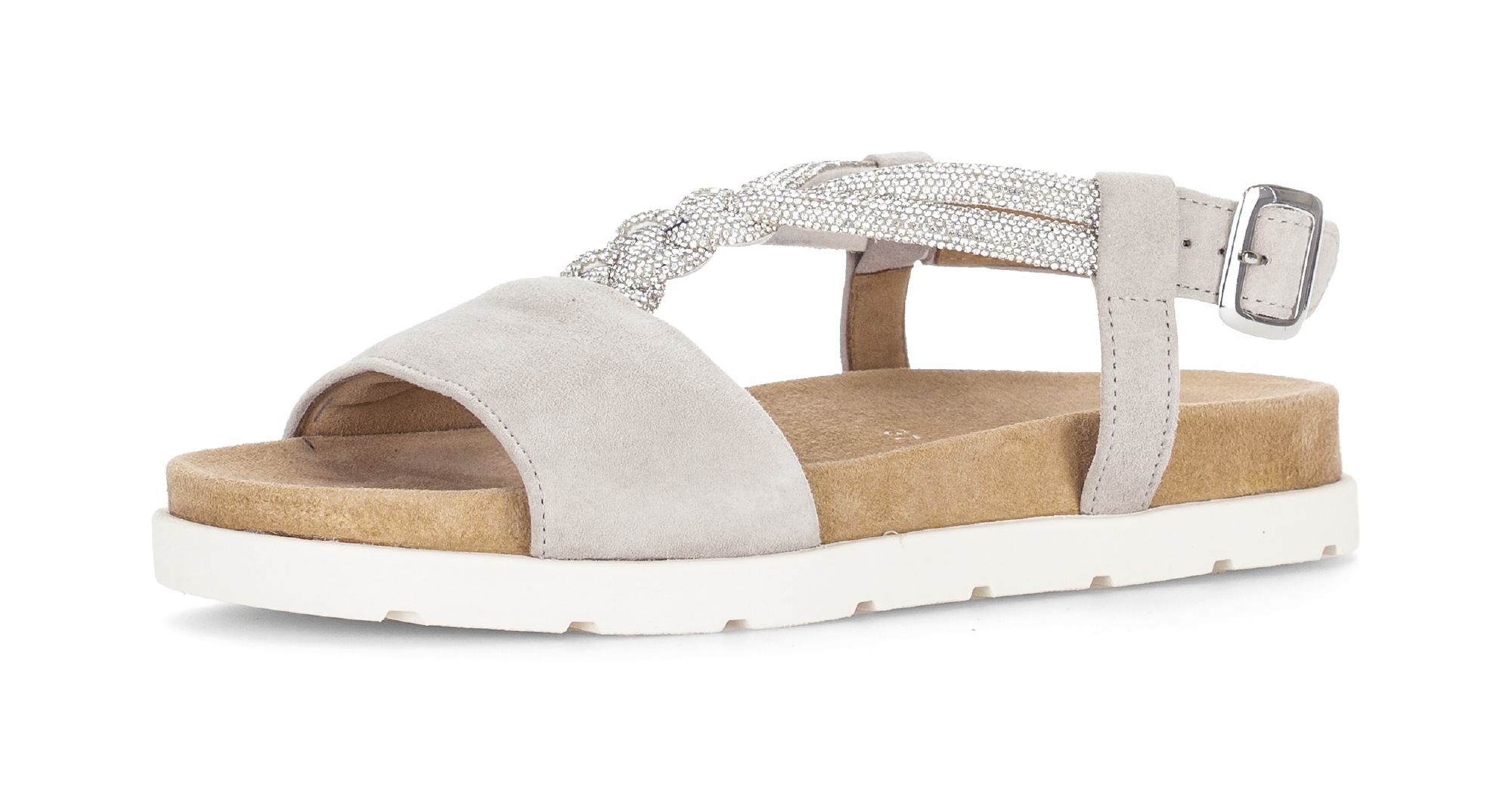 Image of Gabor Riemchensandale Plateau, Sandalette, Sommerschuh mit funkelnden Strasssteichen