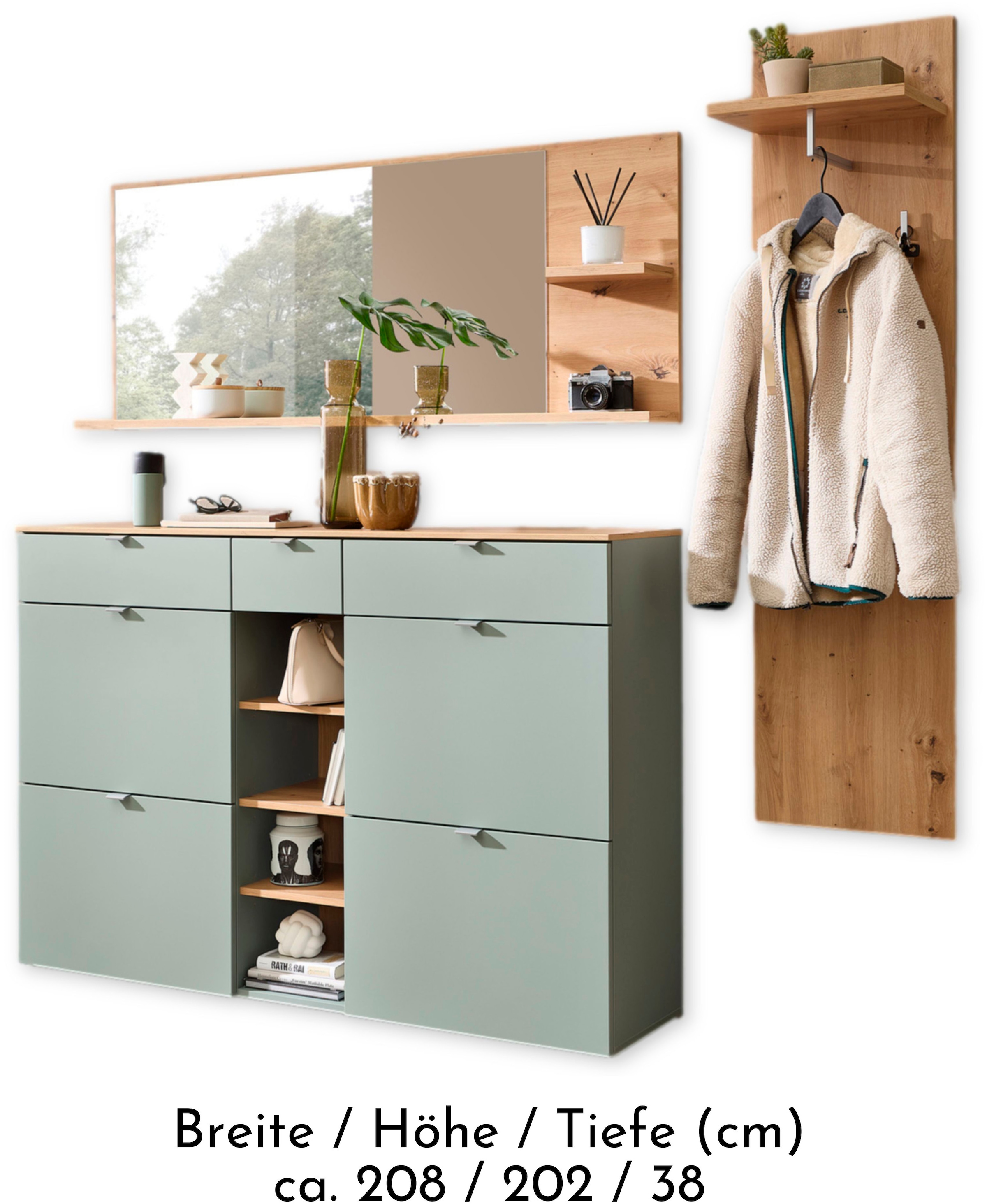 Innostyle Garderoben-Set »Bari Garderobenprogarmm, BxHxT 208x202x38 cm« Set, 3 Stk. tlg.