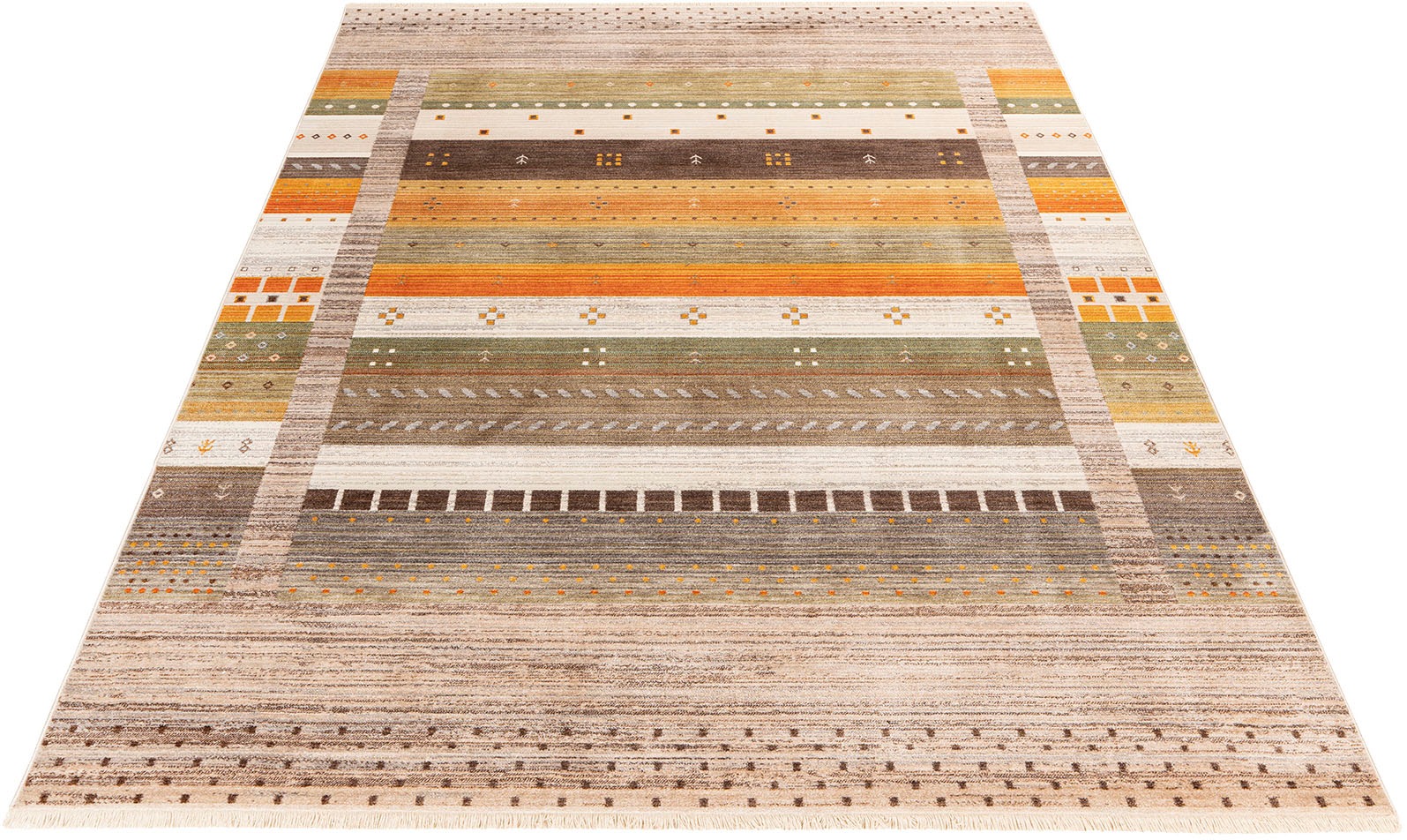 Image of Obsession Teppich »My Laos 462«, rechteckig, 9 mm Höhe, Kurzflor, Gabbeh Optik, mit Fransen, ideal im Wohnzimmer & Schlafzimmer bei Ackermann Versand Schweiz