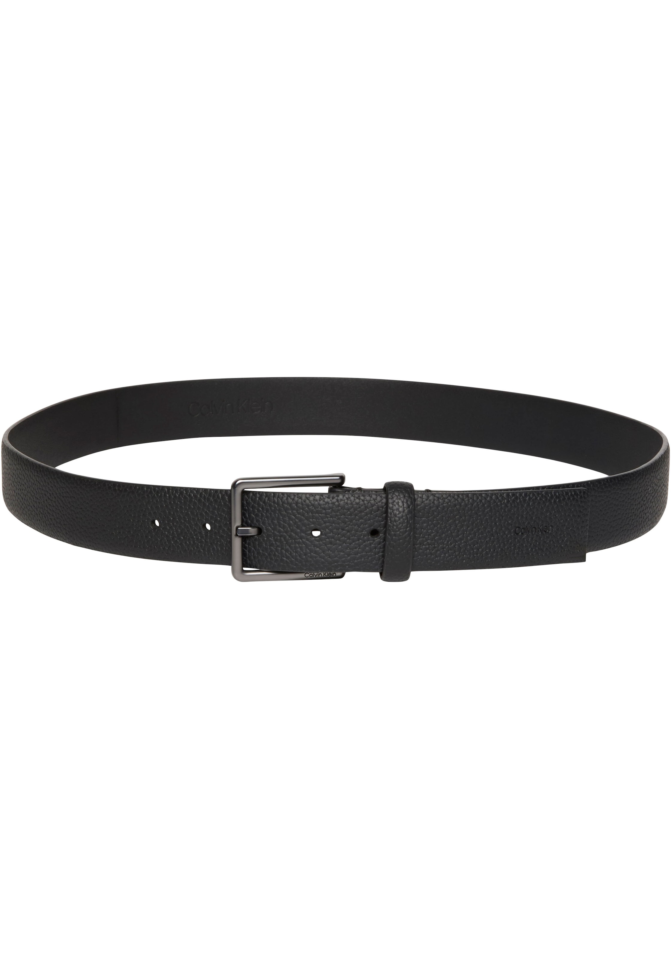 Calvin Klein Ceinture en cuir »WARMTH BUCKLE PEBBLE 35MM FIXED« Grössenverstellbar mit Metallschliesse