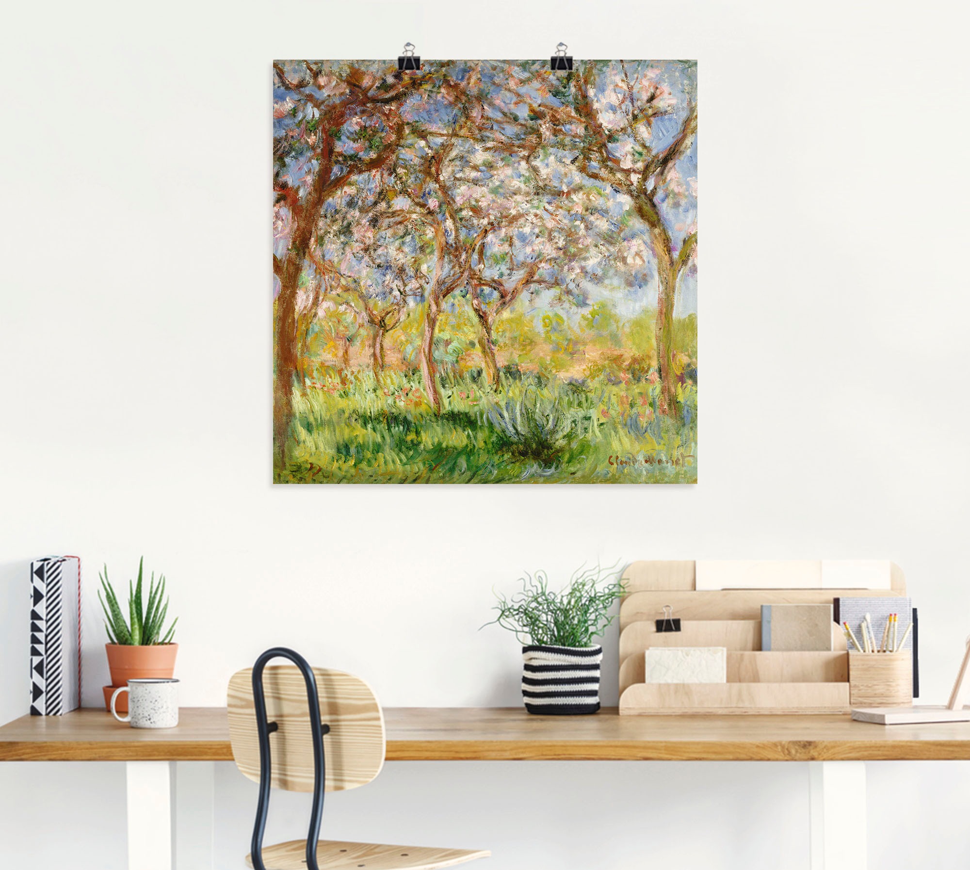 Artland Wandbild »Frühling in Giverny.«, Wiesen & Bäume, (1 St.), als Leinwandbild, Poster in verschied. Grössen