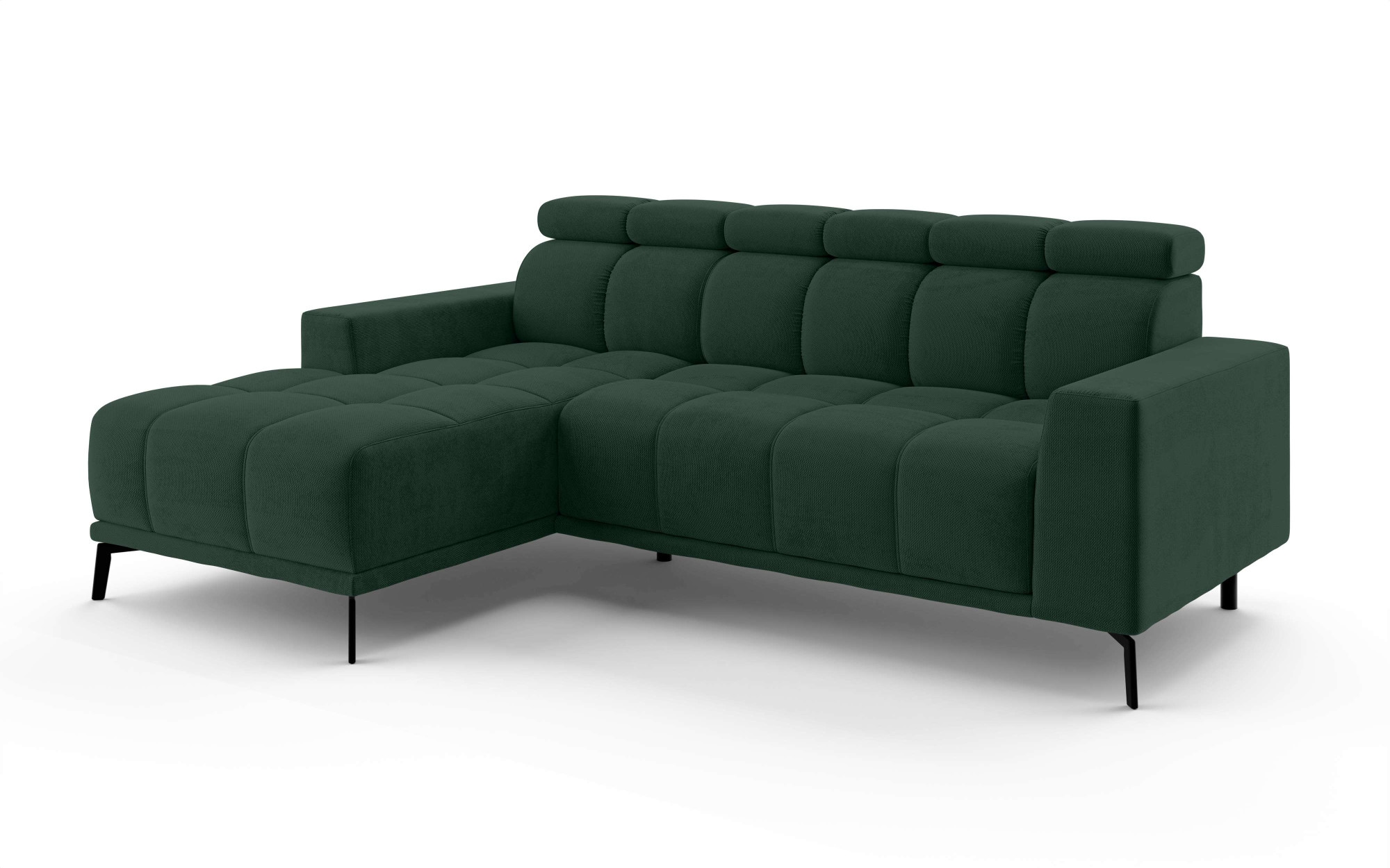 Home affaire Canapé d'angle »CAZIE , Designsofa, L-Form, trendige Bubble-Optik,« L-Form mit Wellenunterfederung, Recamiere rechts/links bestellbar