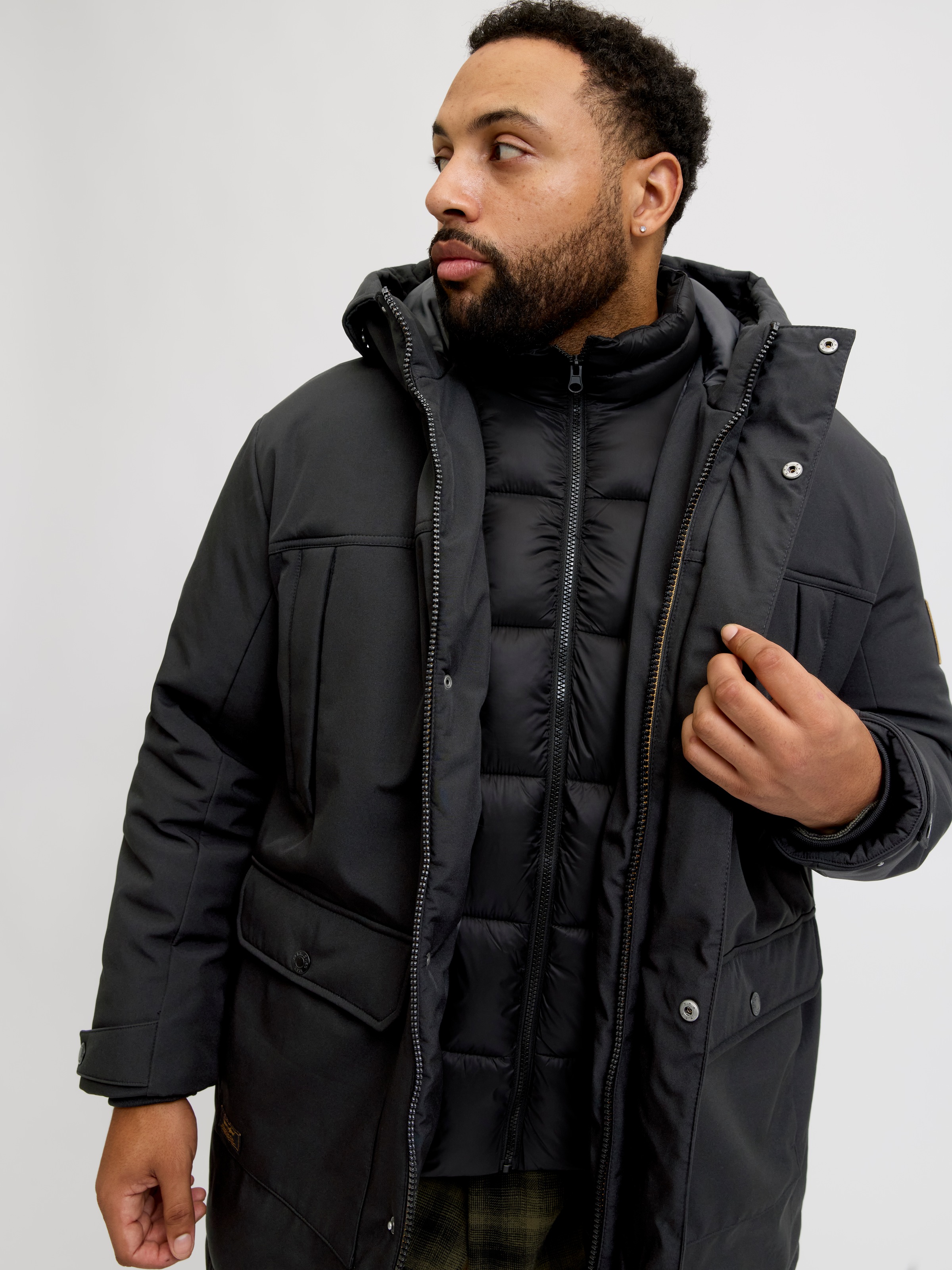 Jack & Jones PlusSize Parka »JJFINN SOFTSHELL PARKA PLS« mit Kapuze