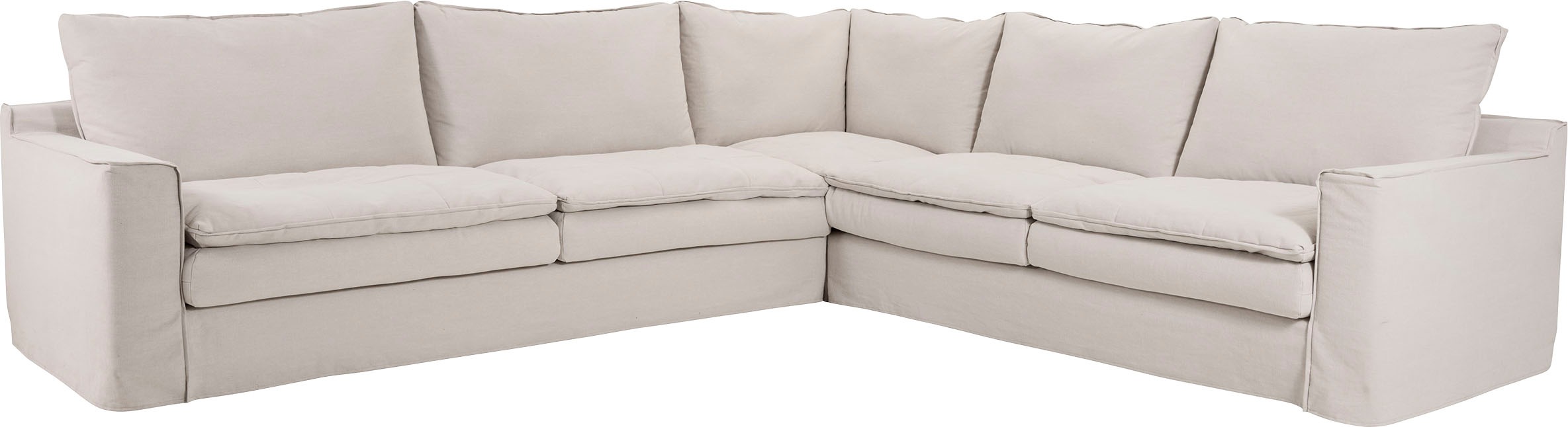 Image of furninova Ecksofa »Kibo«, abnehmbarer und waschbarer Hussenbezug, Kissen mit Federn gefüllt, Memoryschaum, im skandinavischen Design bei Ackermann Versand Schweiz