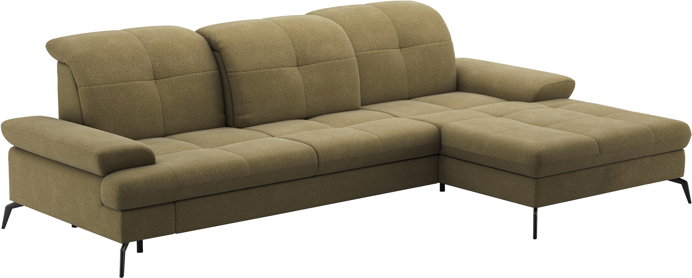sit&more Ecksofa »Amica, L-Form, inkl. Sitztiefenverstellung & Armteilverstellung«, wahlweise mit Bettfunktion, Bettkasten und Kopfteilverstellung