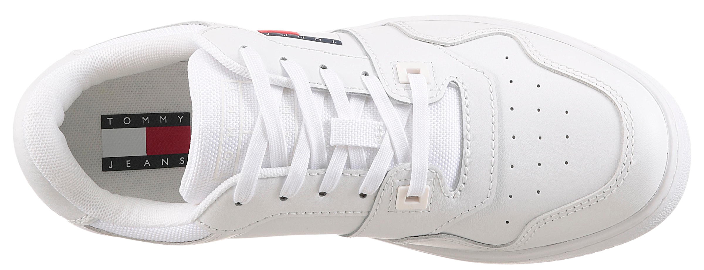 Tommy Jeans Baskets à plateforme »TJW RETRO BASKET«  , Freizeitschuh, Halbschuh, Schnürer mit seitlicher Logoflagge