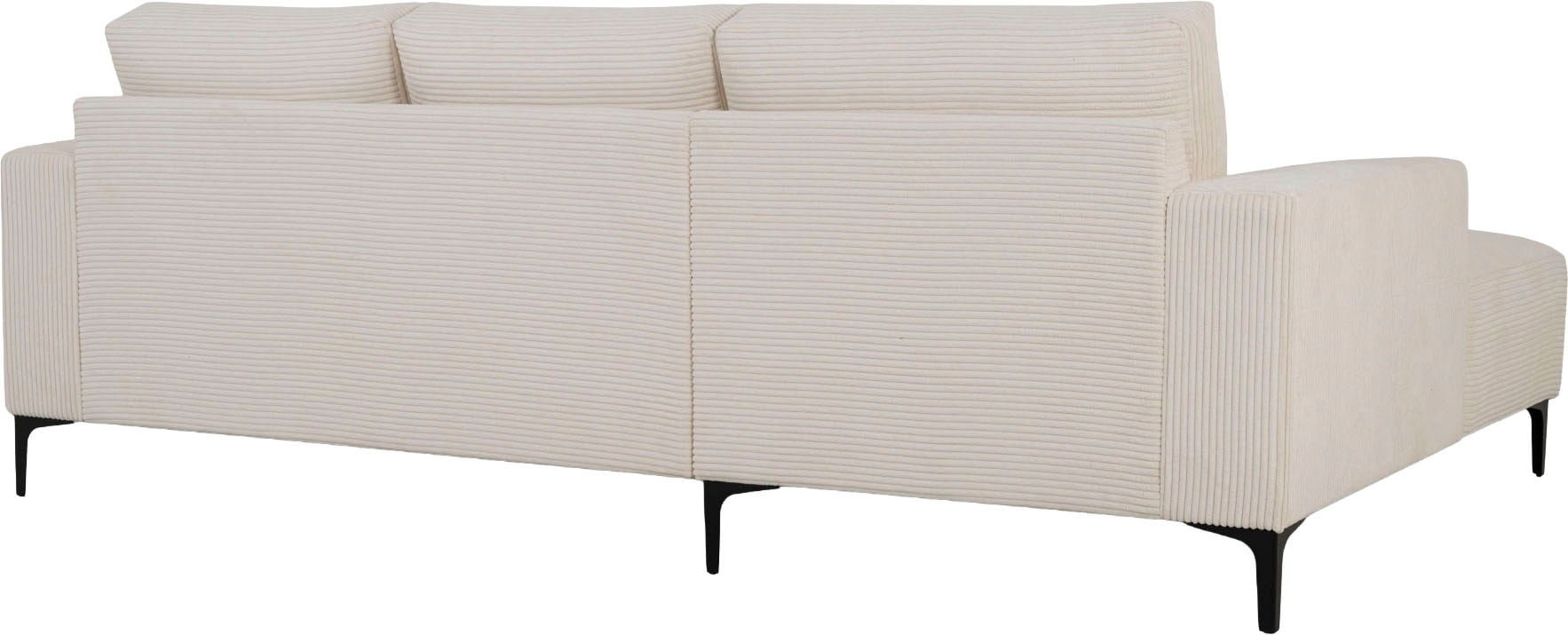 Home affaire Ecksofa »Tournon L-Form, Breite 232 cm, Breitcord« Designsofa im nordischen Stil, Wellenunterfederung, Metallfüsse