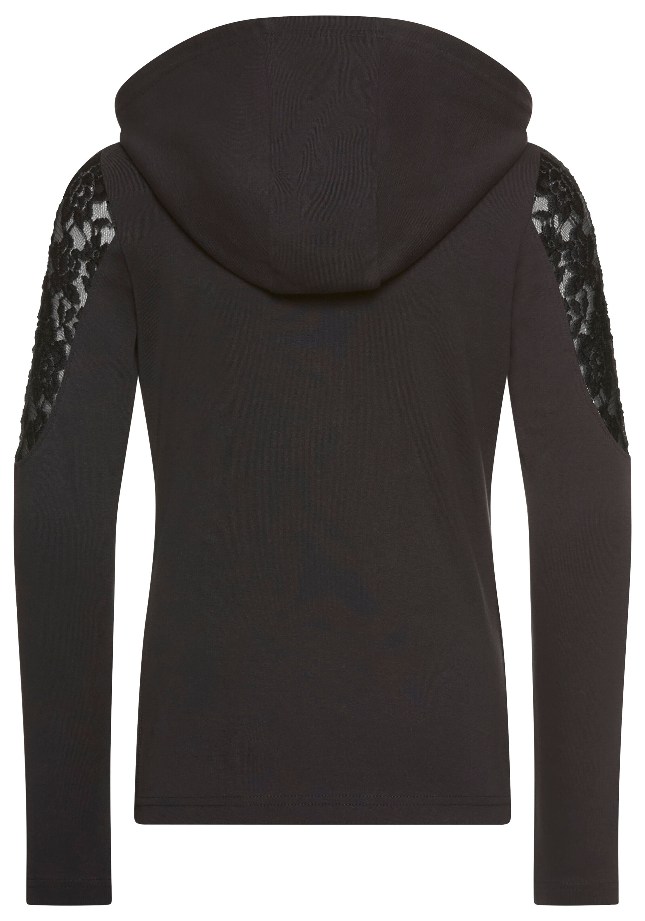 KIDSWORLD Kapuzenshirt »Kap-Shirt mit Spitzeneinsatz«, Trendiges Shirt mit Spitzeneinsatz