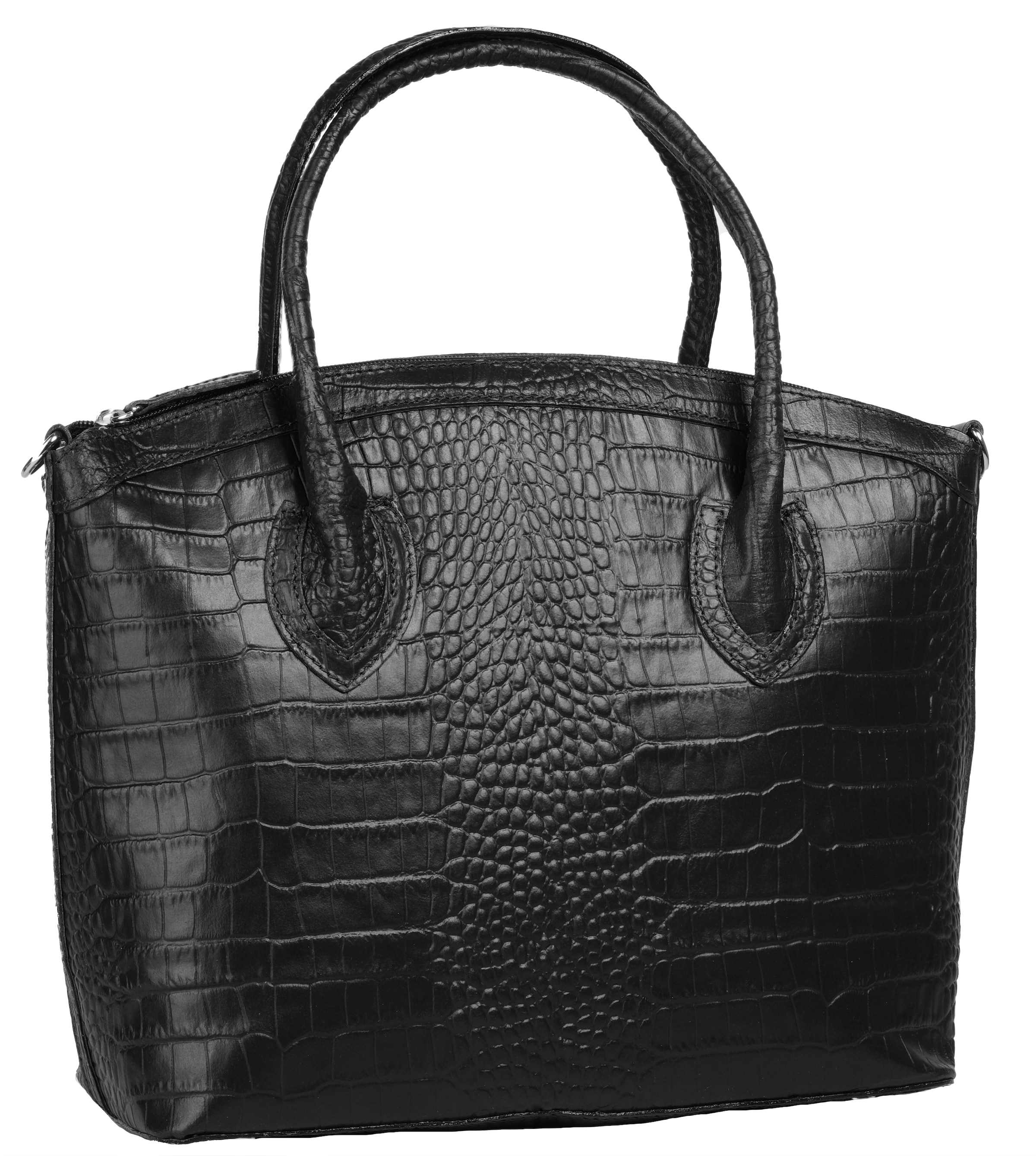 Cluty Henkeltasche, echt Leder, Made in Italy