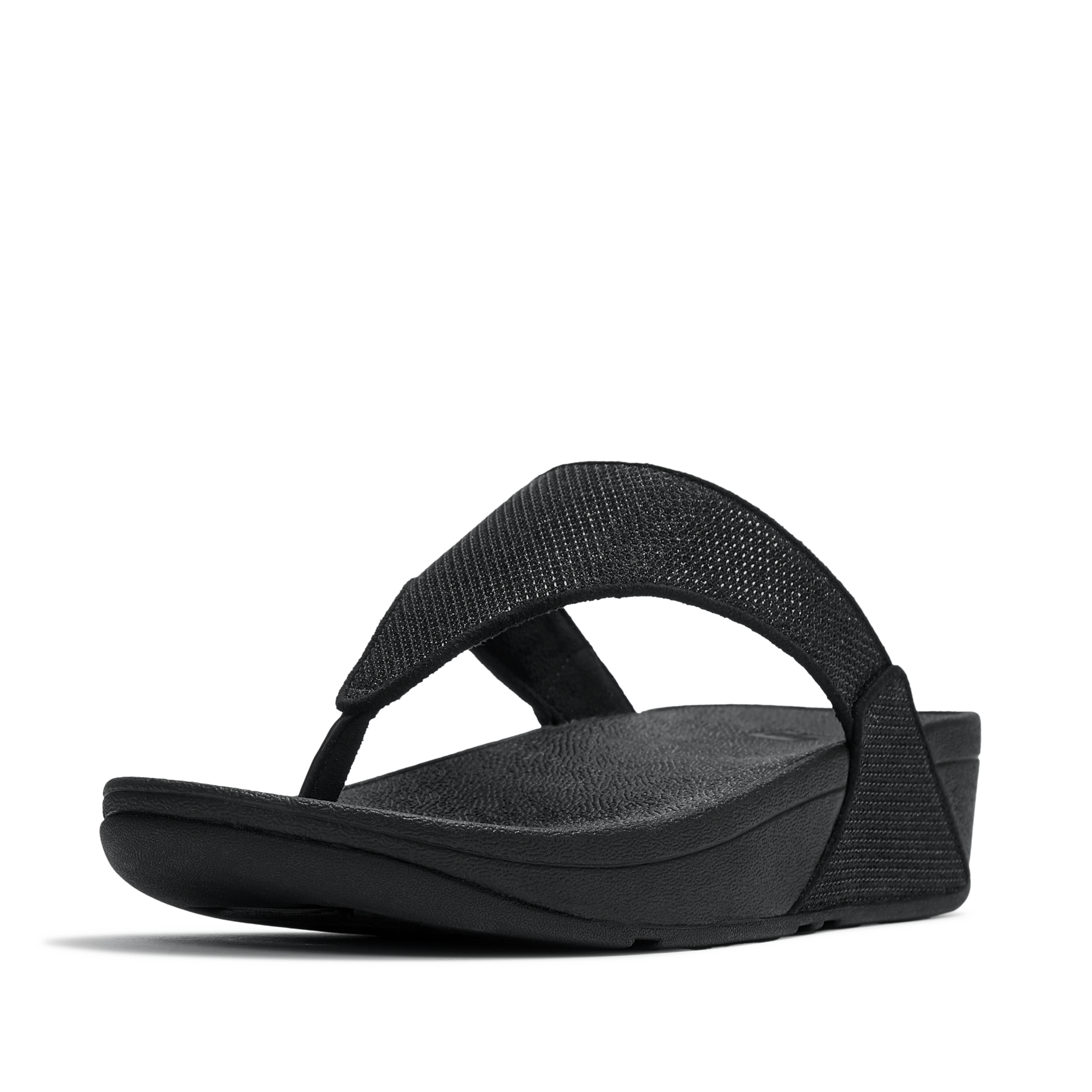 Fitflop Dianette »LULU SHIMMERGLITZ TOE-POST SANDALS«  talon compensé, tongs, chaussure de bain, chaussure d'été avec détails scintillants