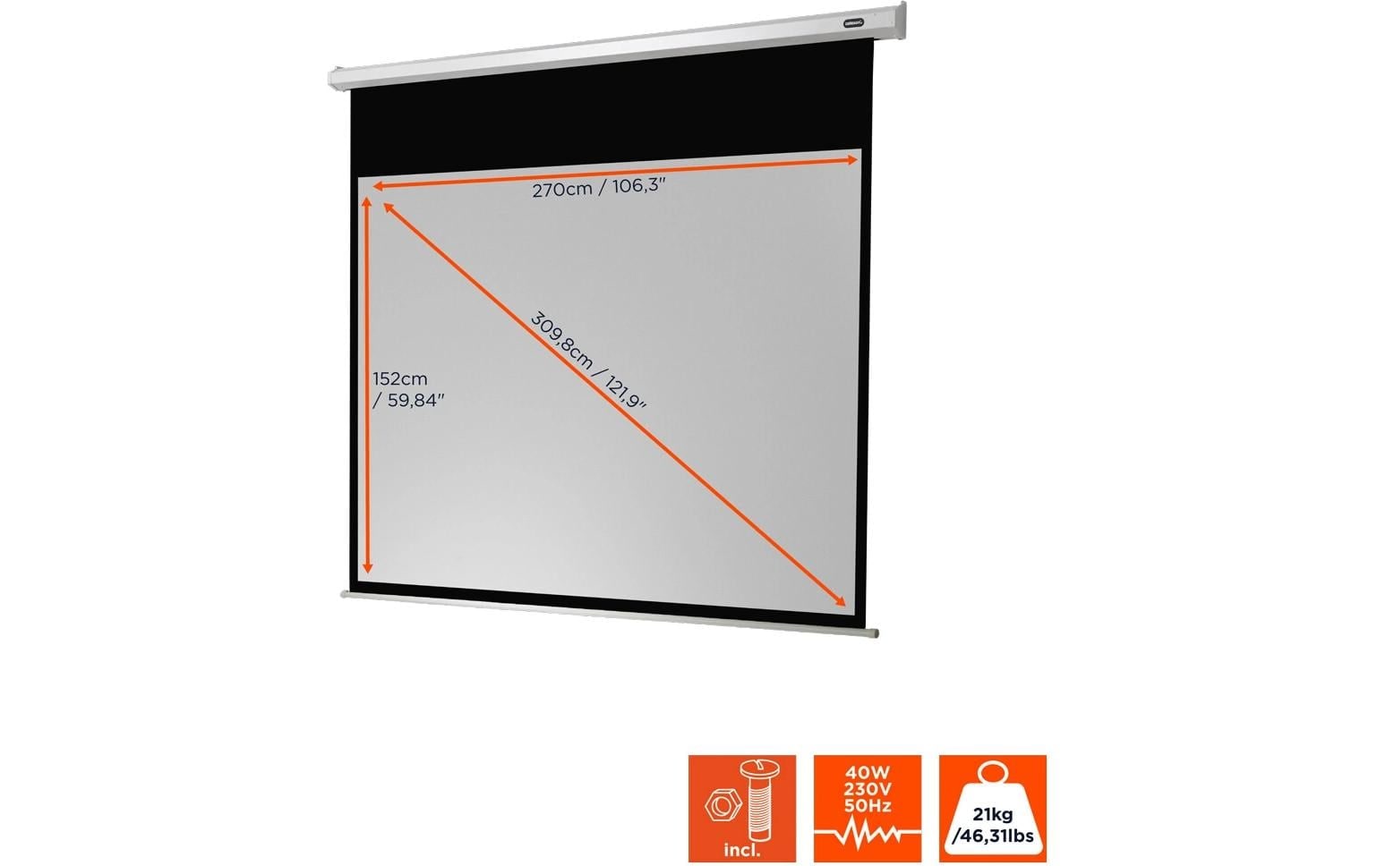 Celexon Motorleinwand »Eco 270x152 cm«