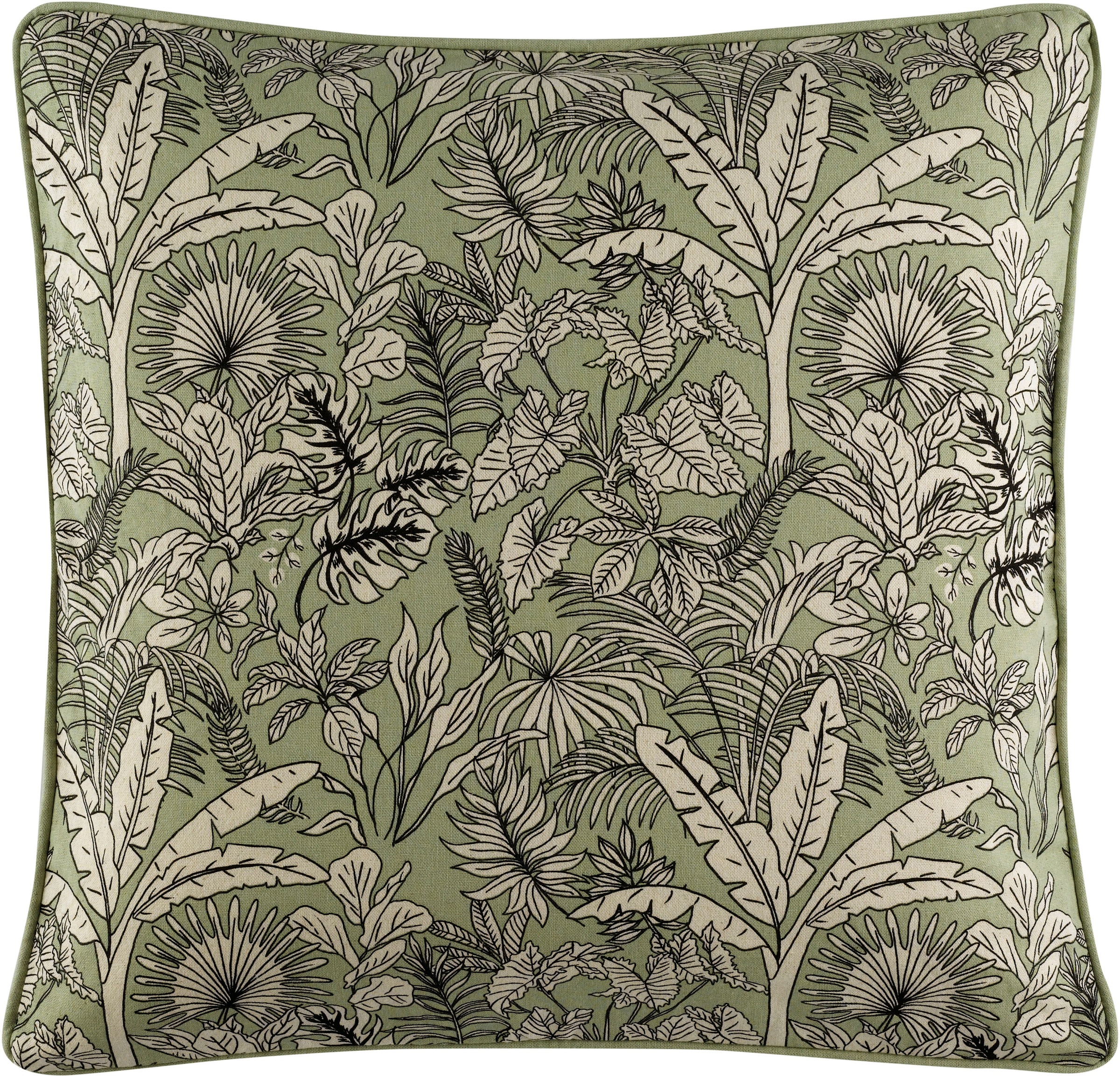 Image of COUCH♥ Dekokissen »Palmös«, (2 St.), Bio-Baumwolle, bedruckt, floral, mit Paspel, 2 Stück, 50 x 50 cm bei Ackermann Versand Schweiz