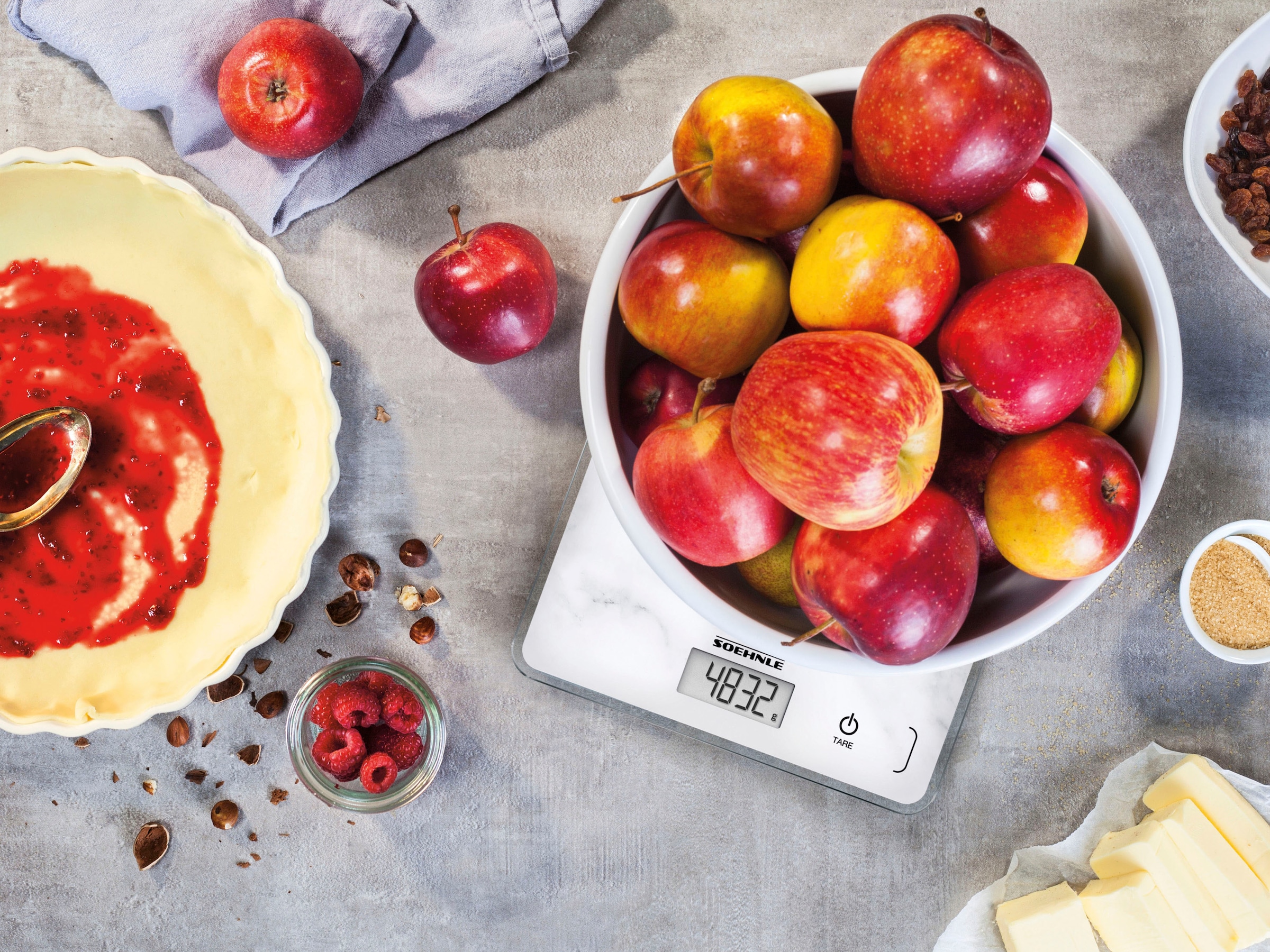 Soehnle Balance de cuisine »Page Compact 300 Marble« Tragkraft 5 kg, 1 g genaue Teilung