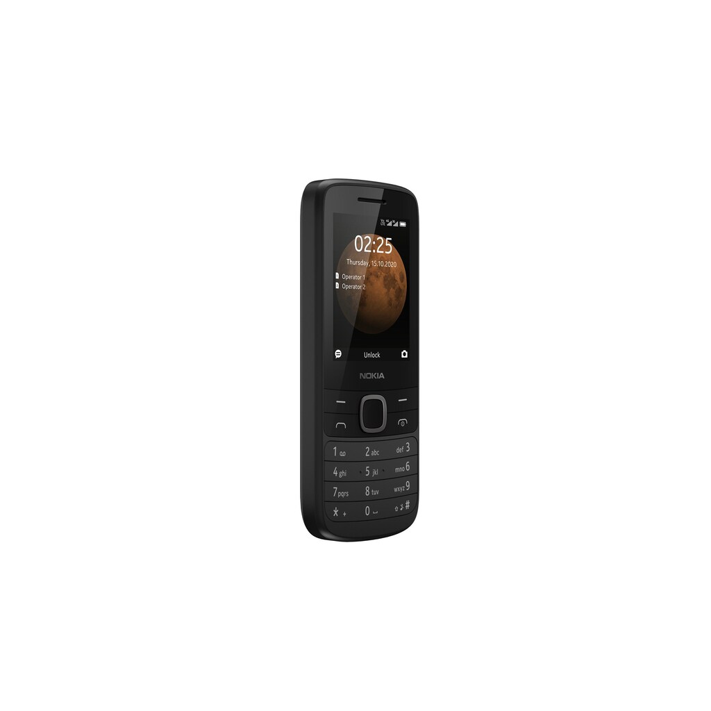 Nokia Smartphone »225, 4G Schwarz«, schwarz, 6,1 cm/2,4 Zoll, 0,128 GB Speicherplatz