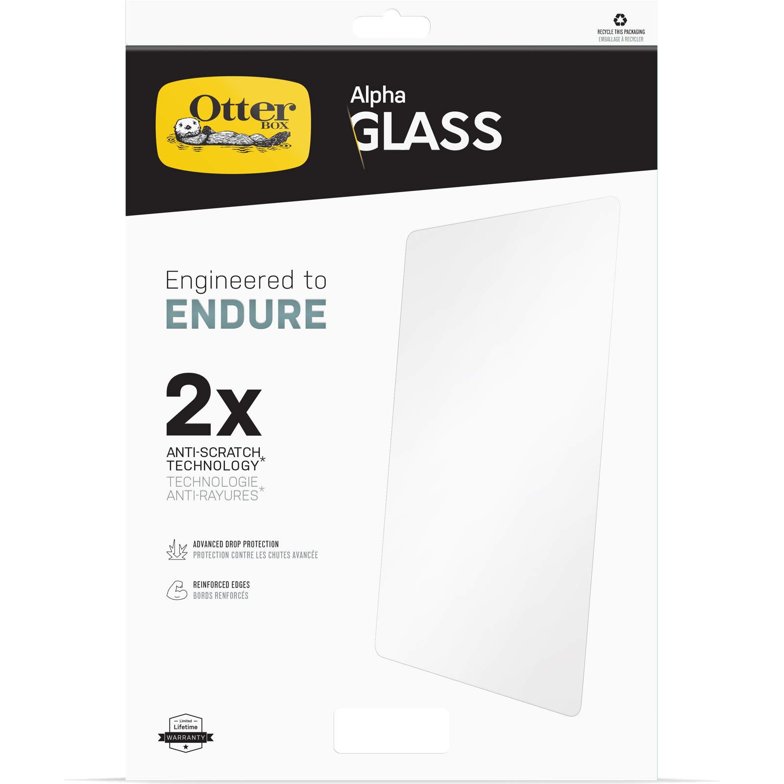 Otterbox Displayschutzfolie »Alpha Glass«, für Apple iPad (10th Gen), Displayschutzfolie, Schutzfolie, Bildschirmschutz, kratz- & stossfest