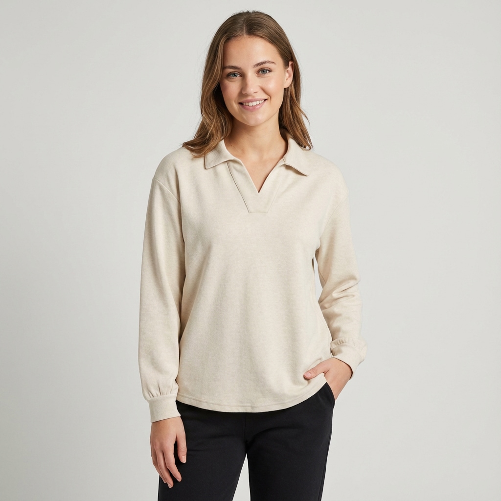 Image of ONLY CARMAKOMA Langarm-Poloshirt "CARGRETCHEN LS POLOCOLLAR BLOUSE JRS"