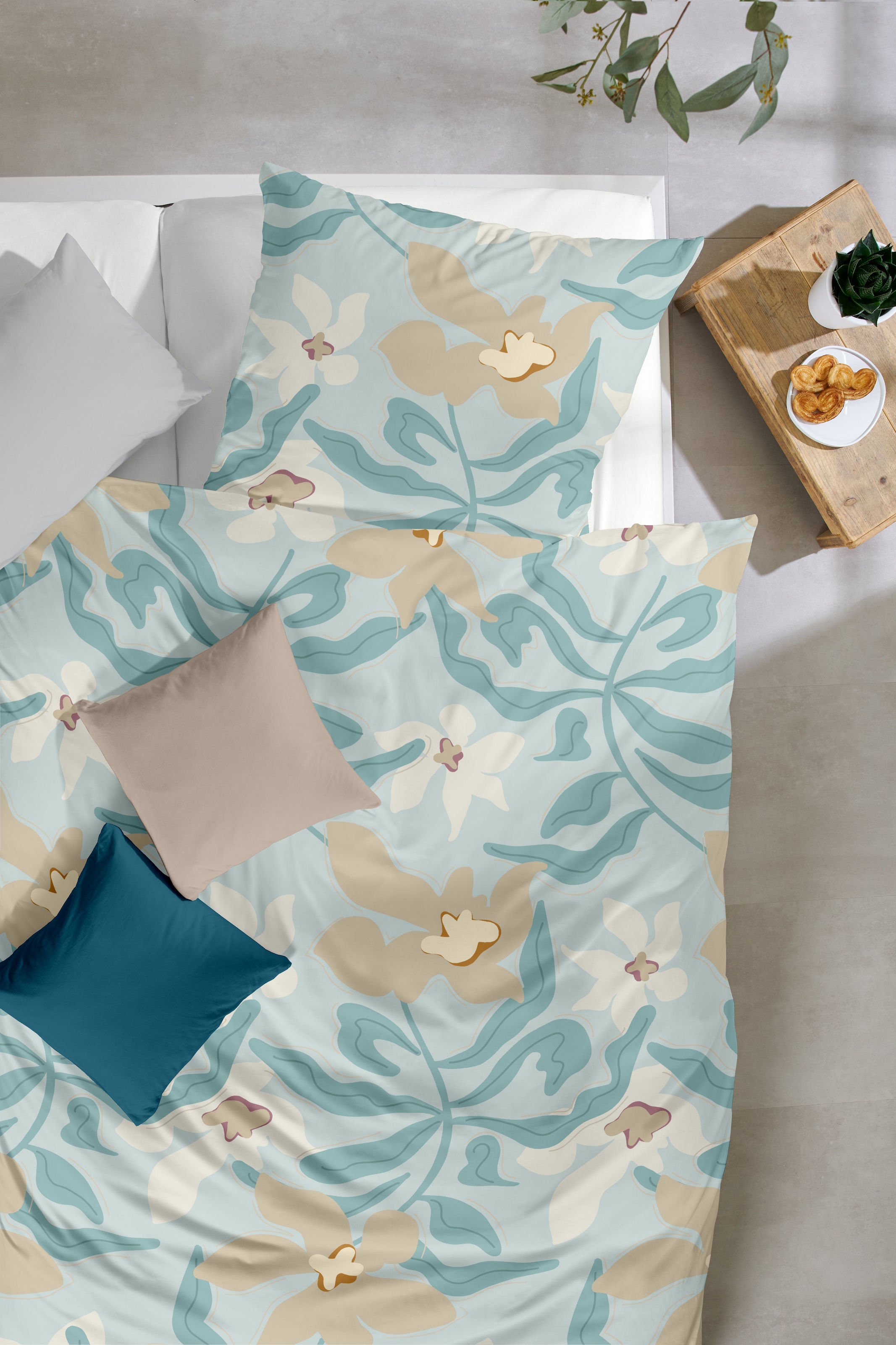 Primera Bettwäsche »Biber-Bettwäsche Matisse« 2 Stk. mit verspieltem Blumenmuster