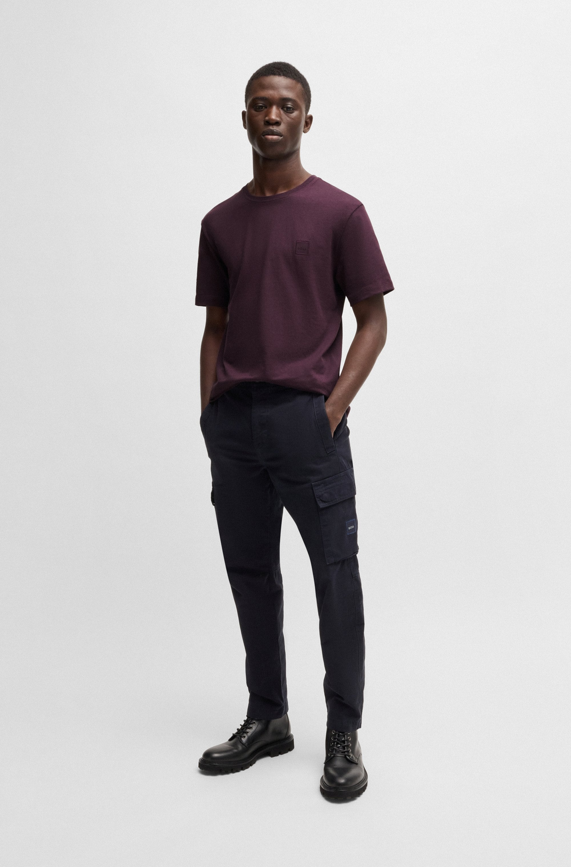 BOSS ORANGE T-Shirt »Tales«, mit BOSS Stickerei auf der Brust